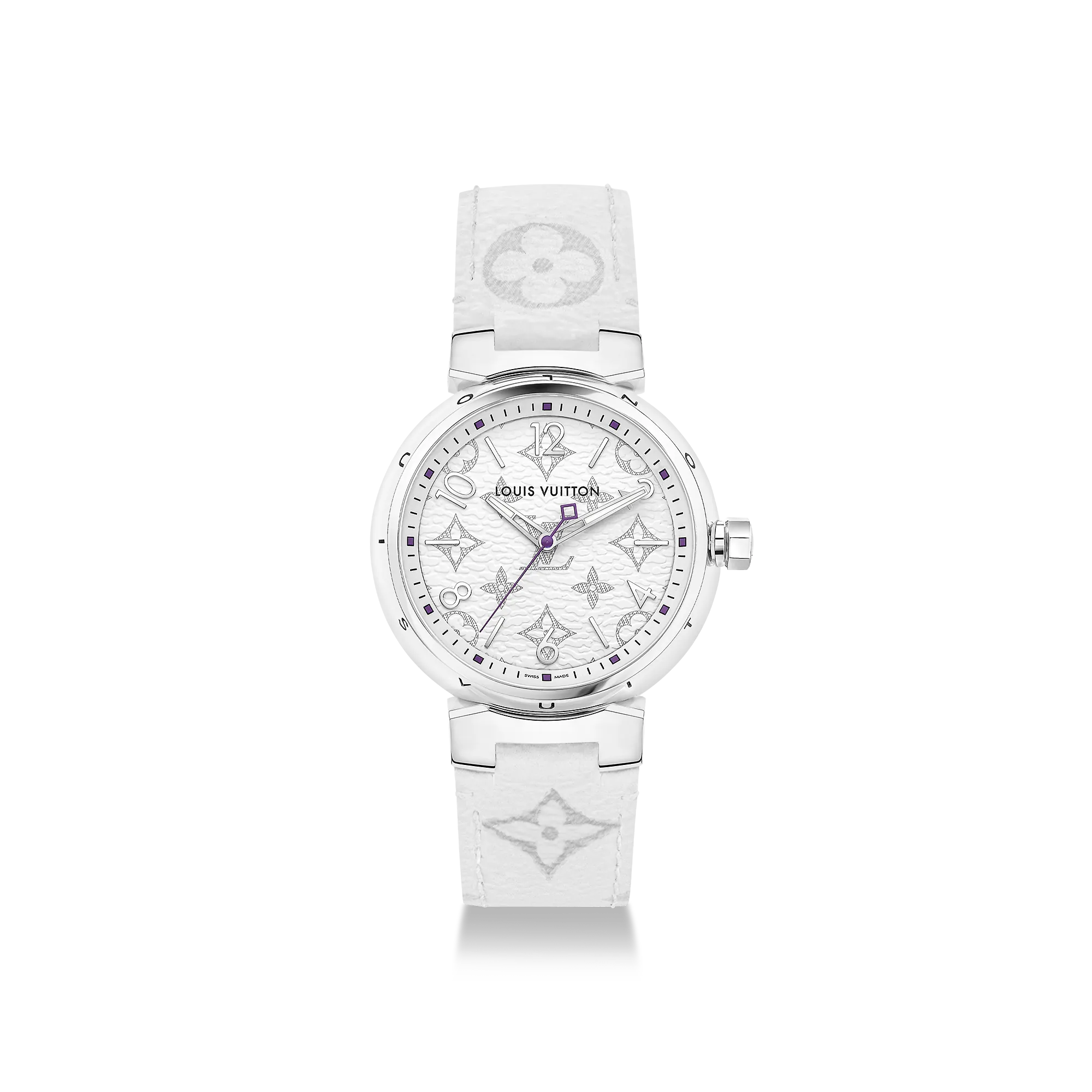 Louis Vuitton Tambour Monogram, Quartz, 34mm, Steel - Watches - Traditional Watches QBB106 Louis Vuitton Tambour Monogram, Quartz, 34mm, Steel - Watches - Traditional Watches QBB106