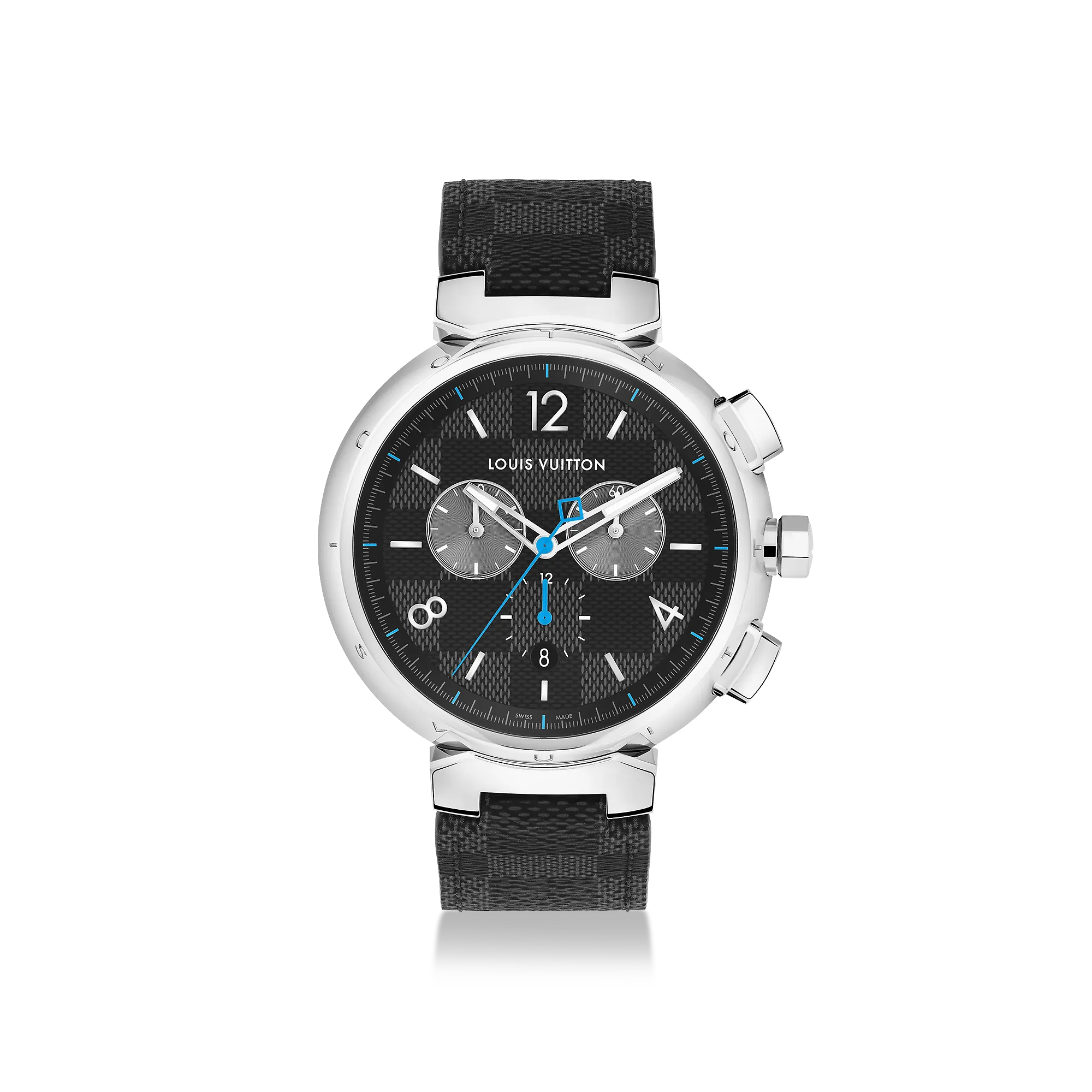 Louis Vuitton Tambour Damier Graphite Chronograph - Watches - Traditional Watches QBB112 Louis Vuitton Tambour Damier Graphite Chronograph - Watches - Traditional Watches QBB112