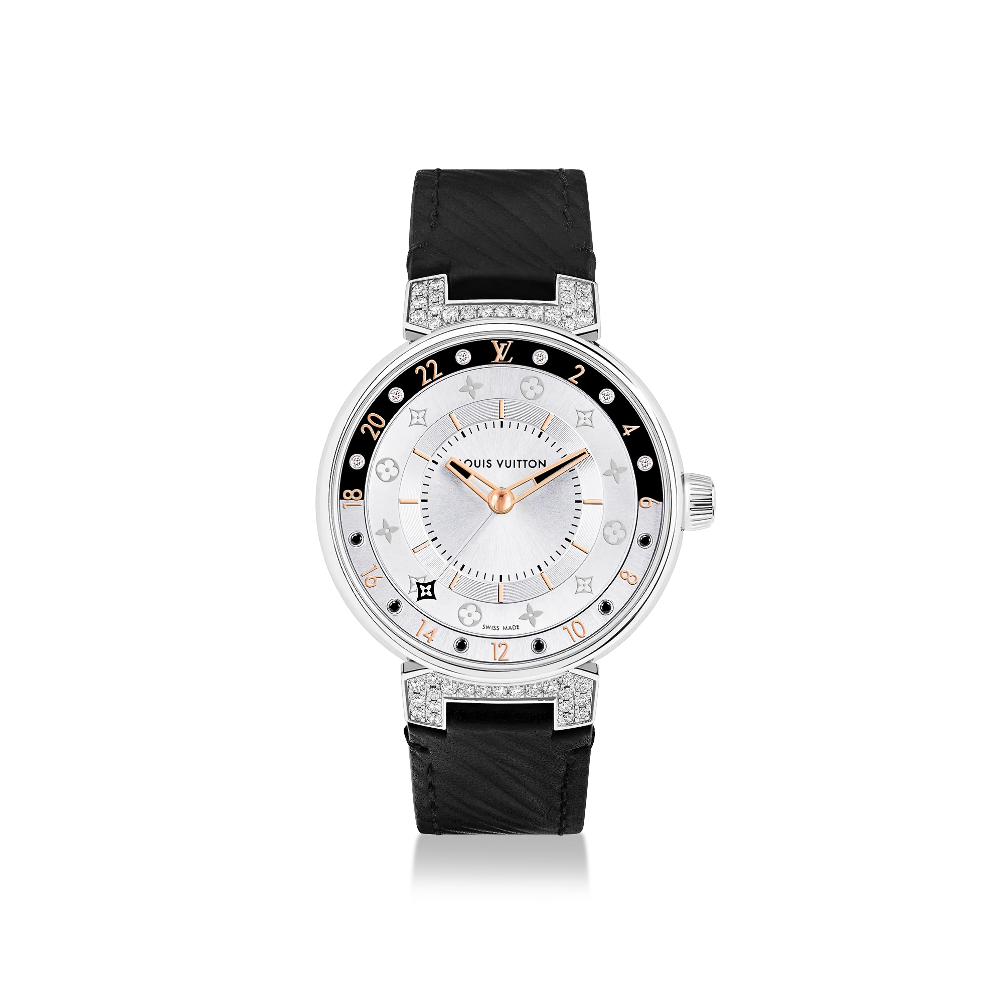 Louis Vuitton Tambour Moon Dual Time, Quartz, 35mm, Steel - Watches - Traditional Watches QBB128