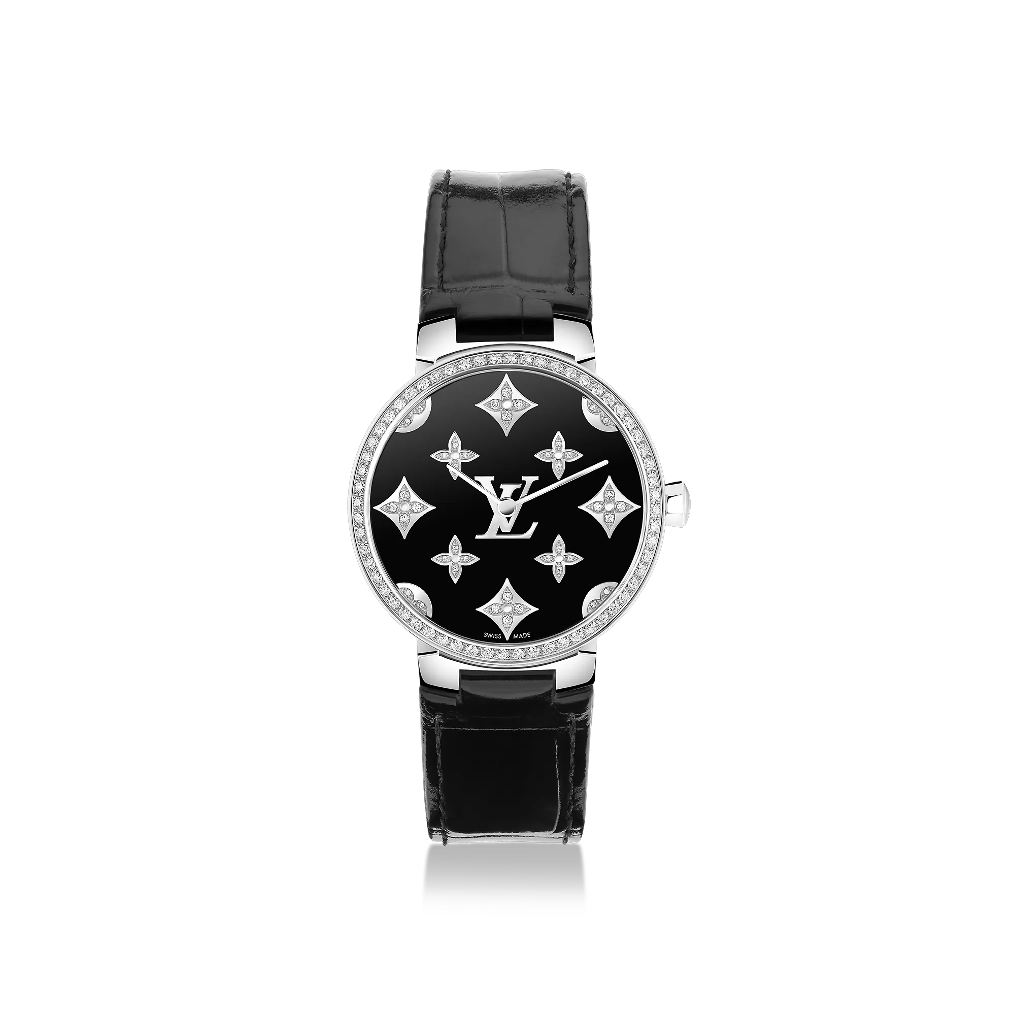 Louis Vuitton Tambour Slim Monogram Dentelle, Quartz, 33mm, Diamonds - Watches - Traditional Watches QBB200
