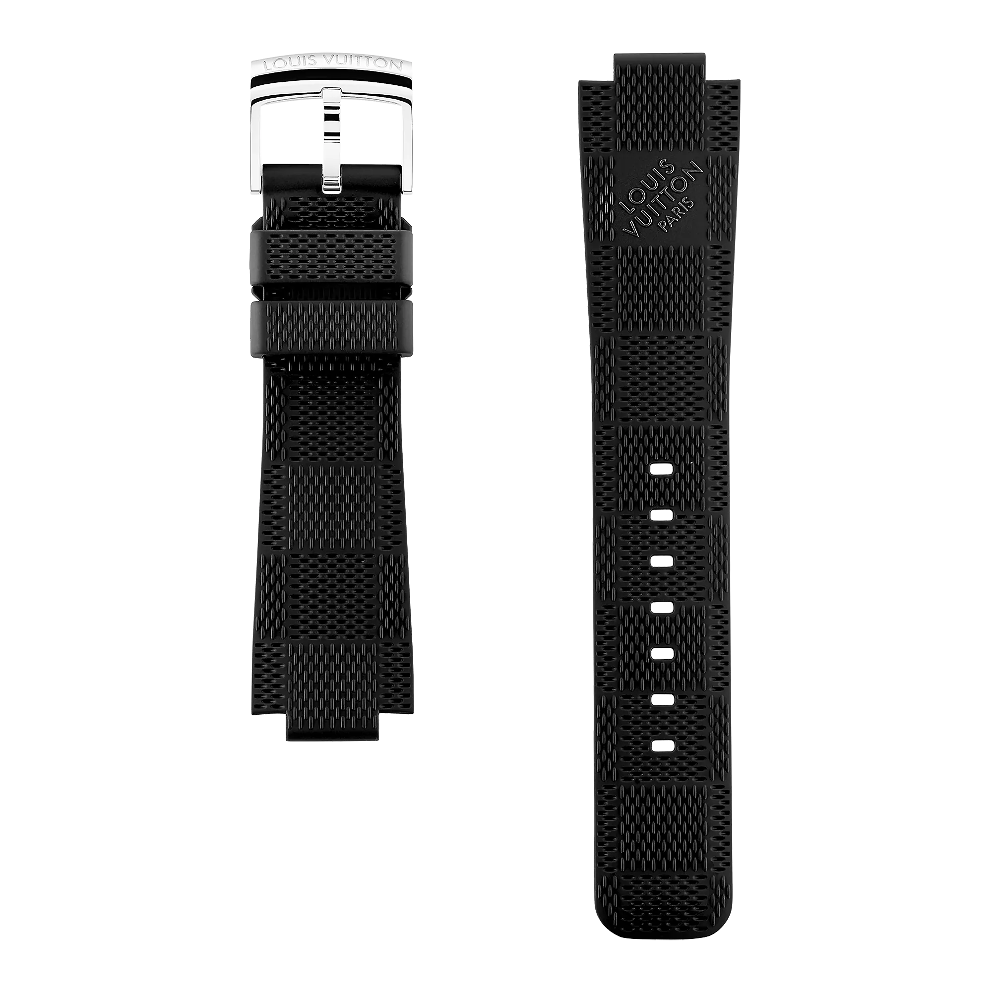 Louis Vuitton STRAP TAMBOUR RUBBER BLACK L/L - Watches - Traditional Watches R15054