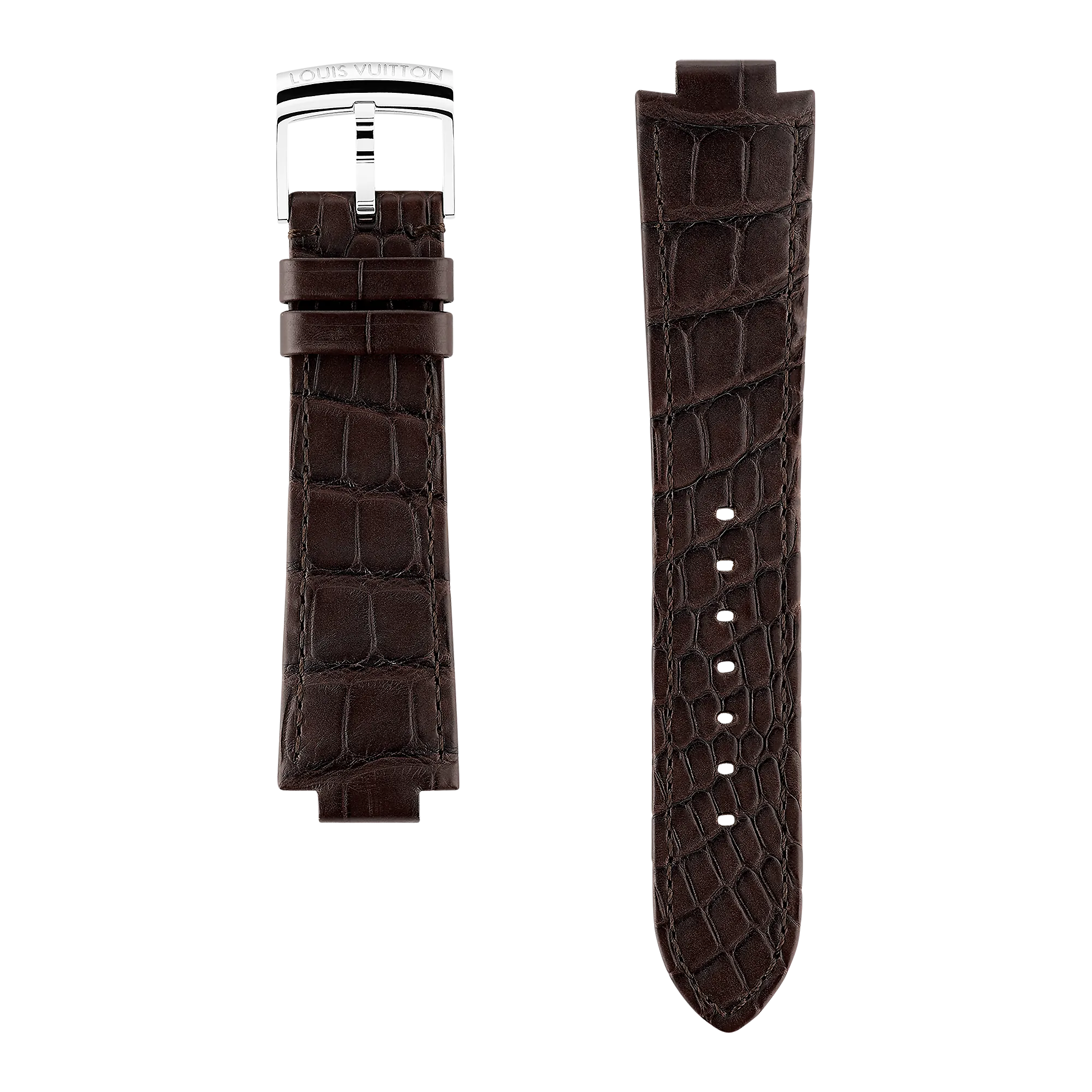 Louis Vuitton STRAP TAMBOUR ALLIGATOR BROWN L/L - Watches - Traditional Watches R15076