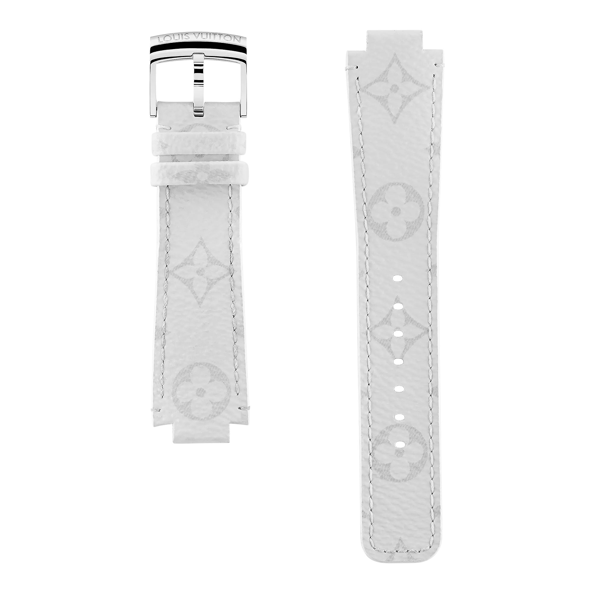 Louis Vuitton Tambour White Monogram Canvas Strap - Women - Jewelry R15444 L/L