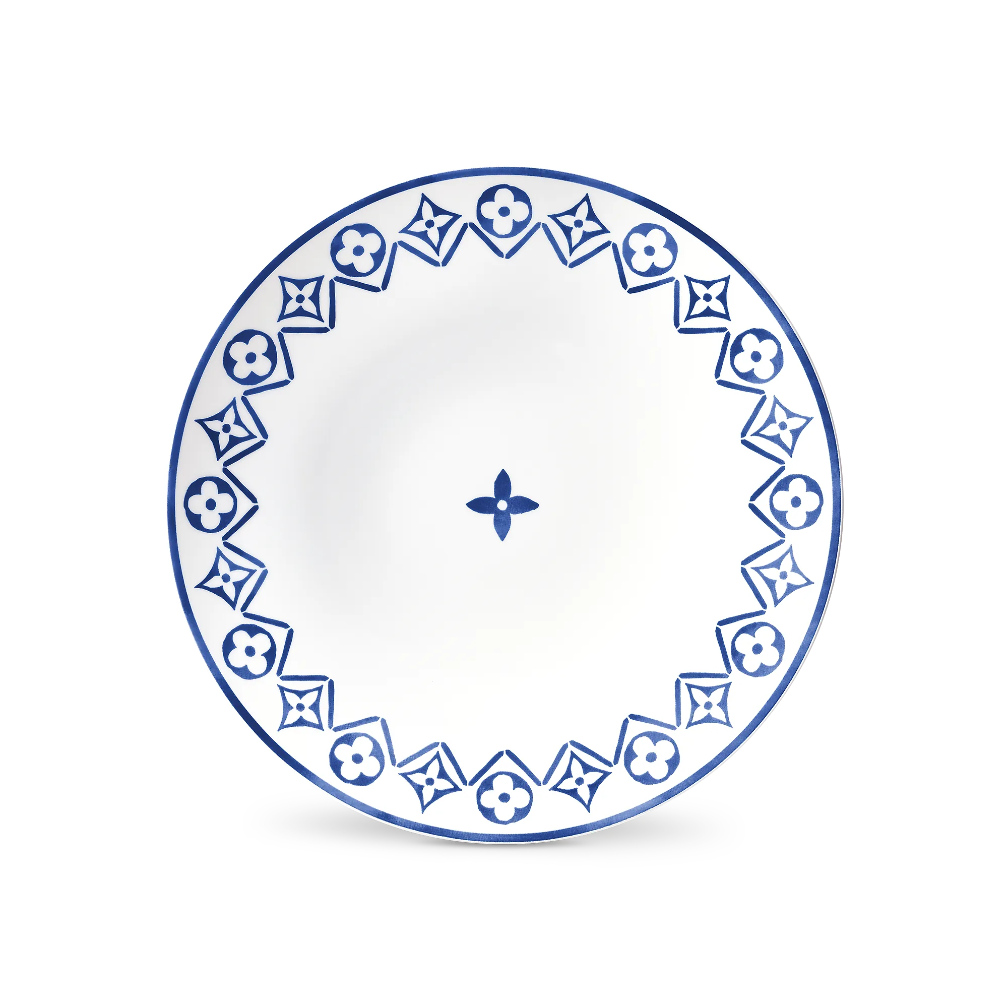 Louis Vuitton Set Of 2 Dinner Plates Monogram Flower Tile - Art of Living - Home R95649 Blue