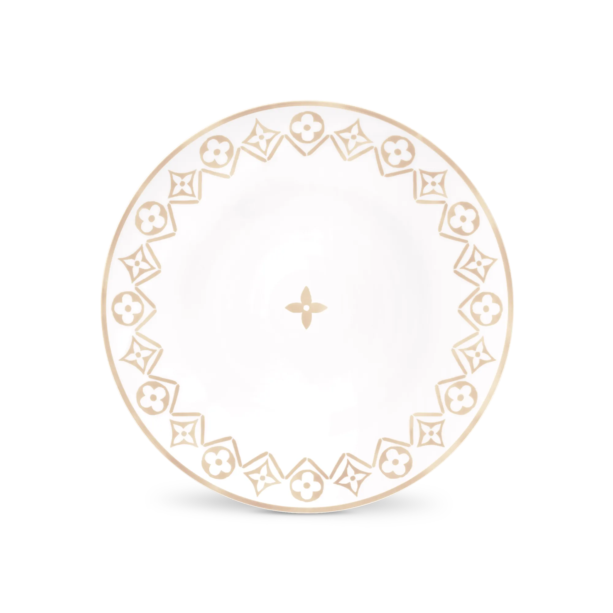 Louis Vuitton Set Of 2 Dinner Plates Monogram Flower Tile - Art of Living - Home R95753 Beige