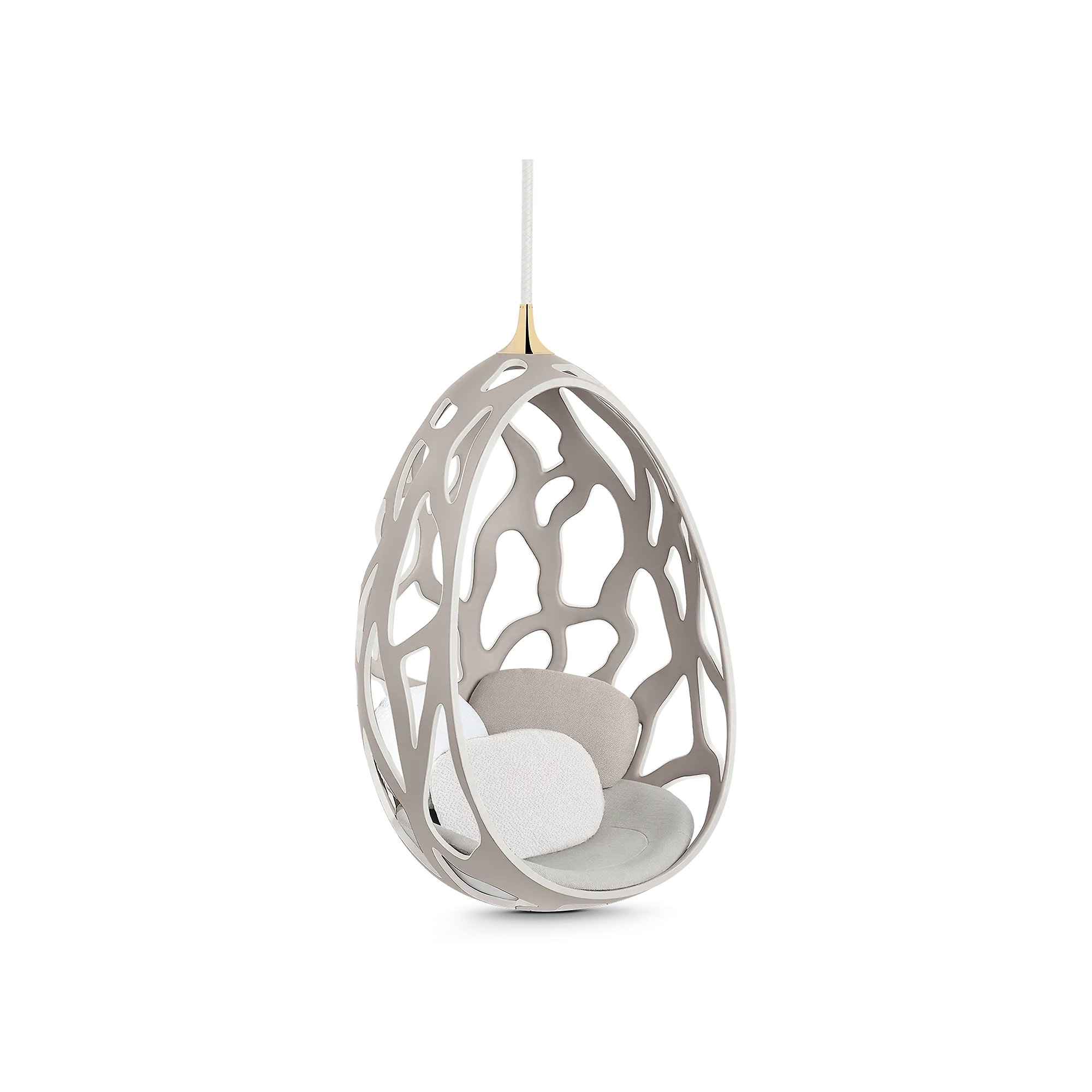 Louis Vuitton Cocoon By Campana Brothers Calfskin - Art of Living - Home R97772 White Grey Tortoise