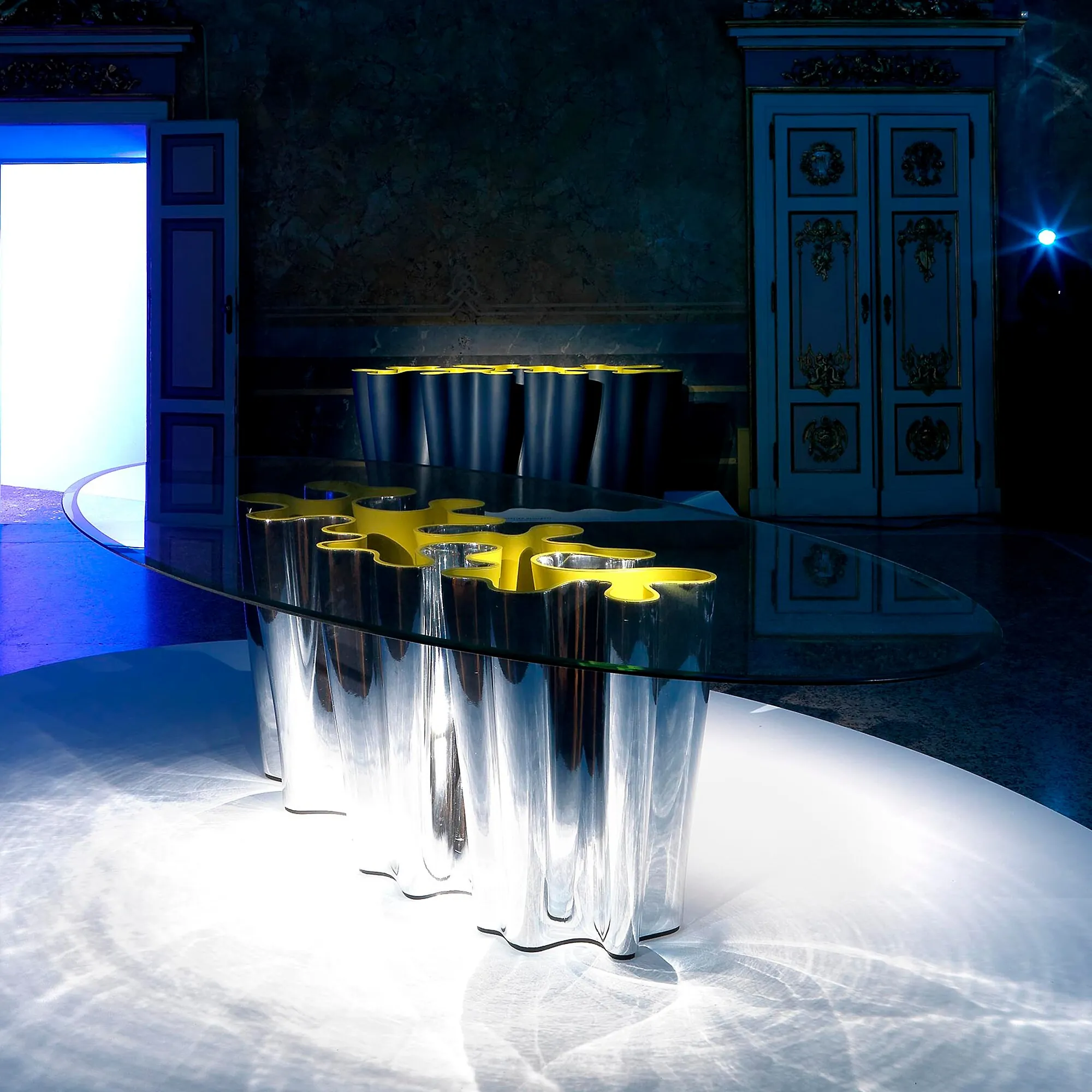 Louis Vuitton Anemona Table GM by Atelier Biagetti - Art of Living - Home R98764 Navy - Lime