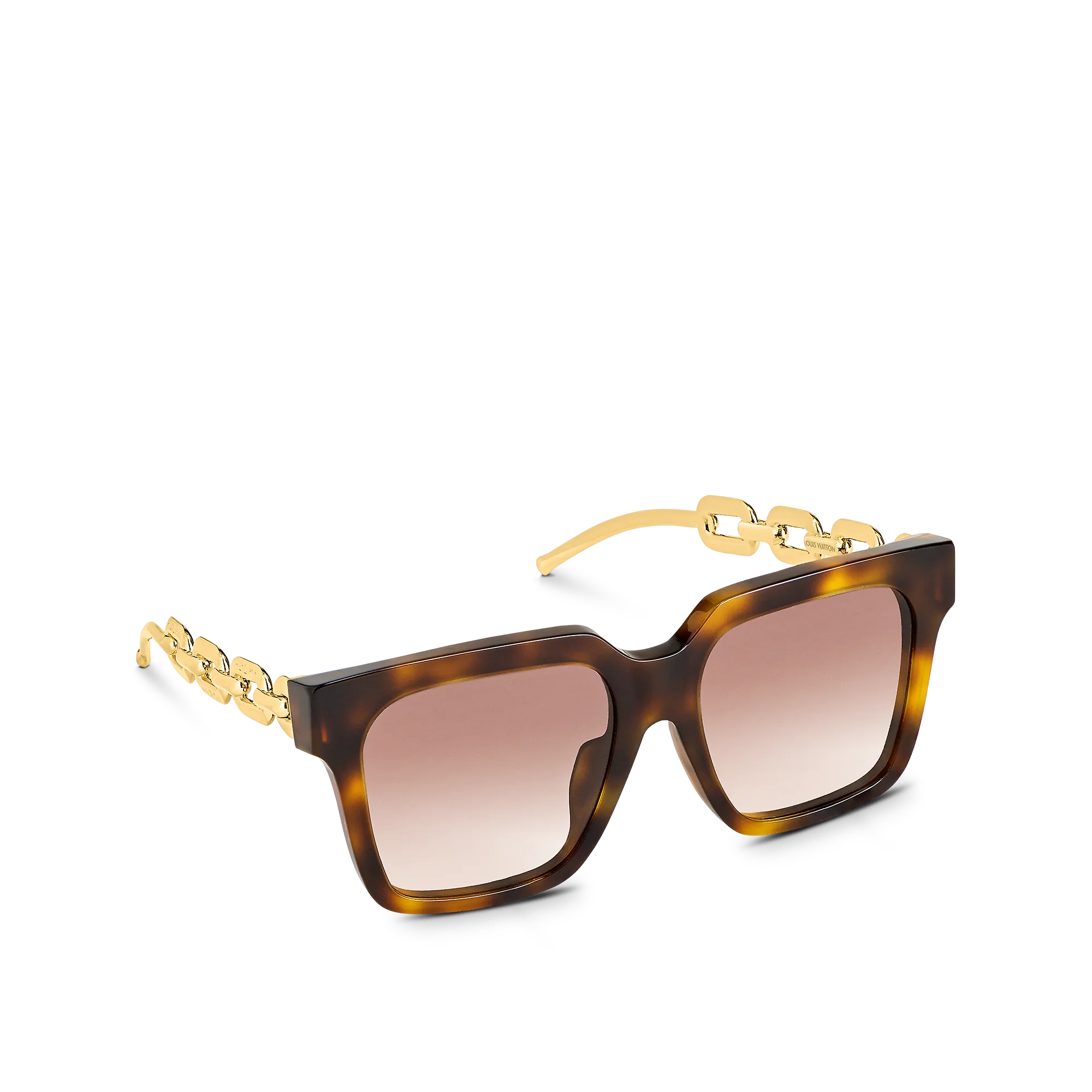 Louis Vuitton LV Edge Large Square Sunglasses S00 - Women - Accessories Z1756E Light Tortoise