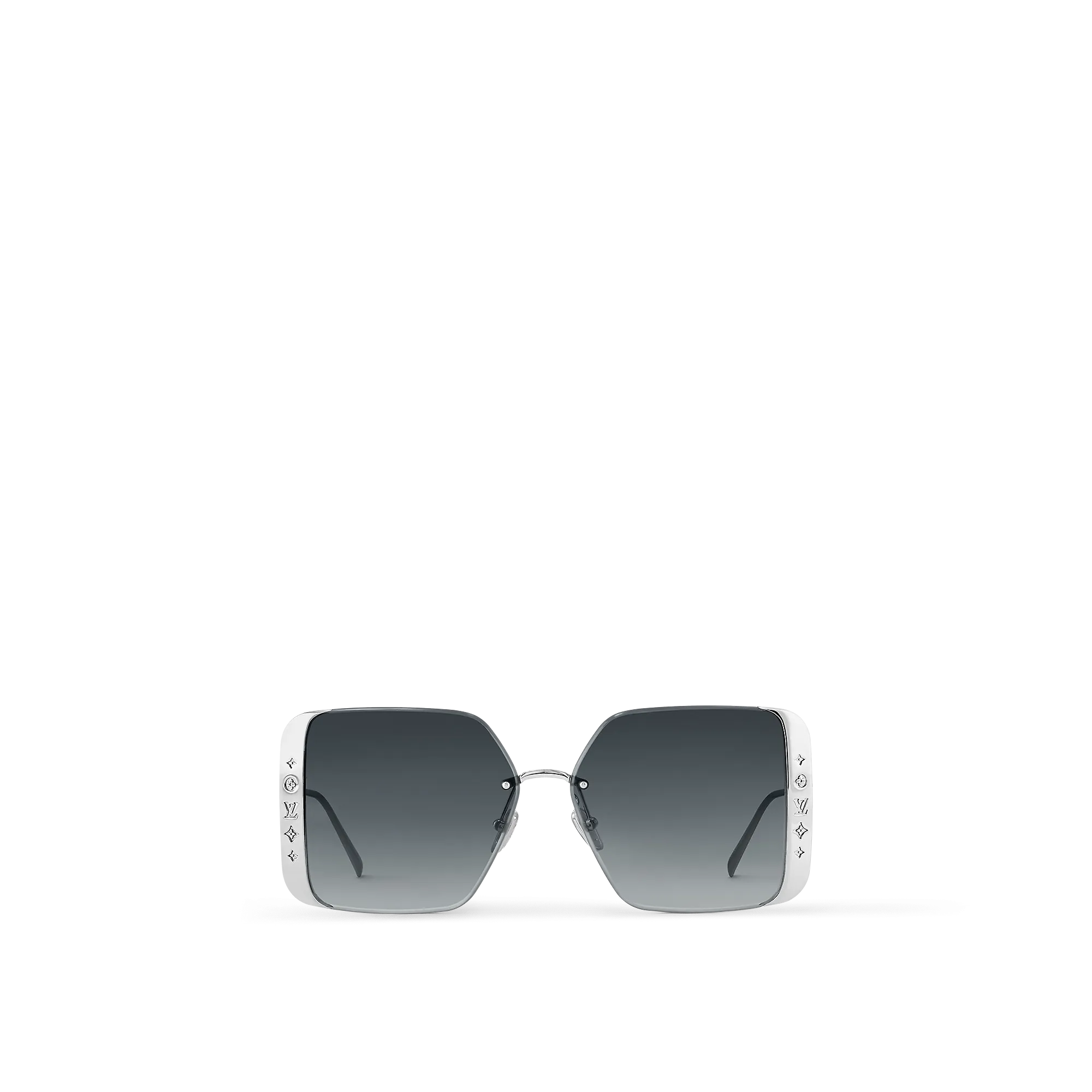 Louis Vuitton LV Moon Metal Square Sunglasses S00 - Women - Accessories Z2009U Silver Black