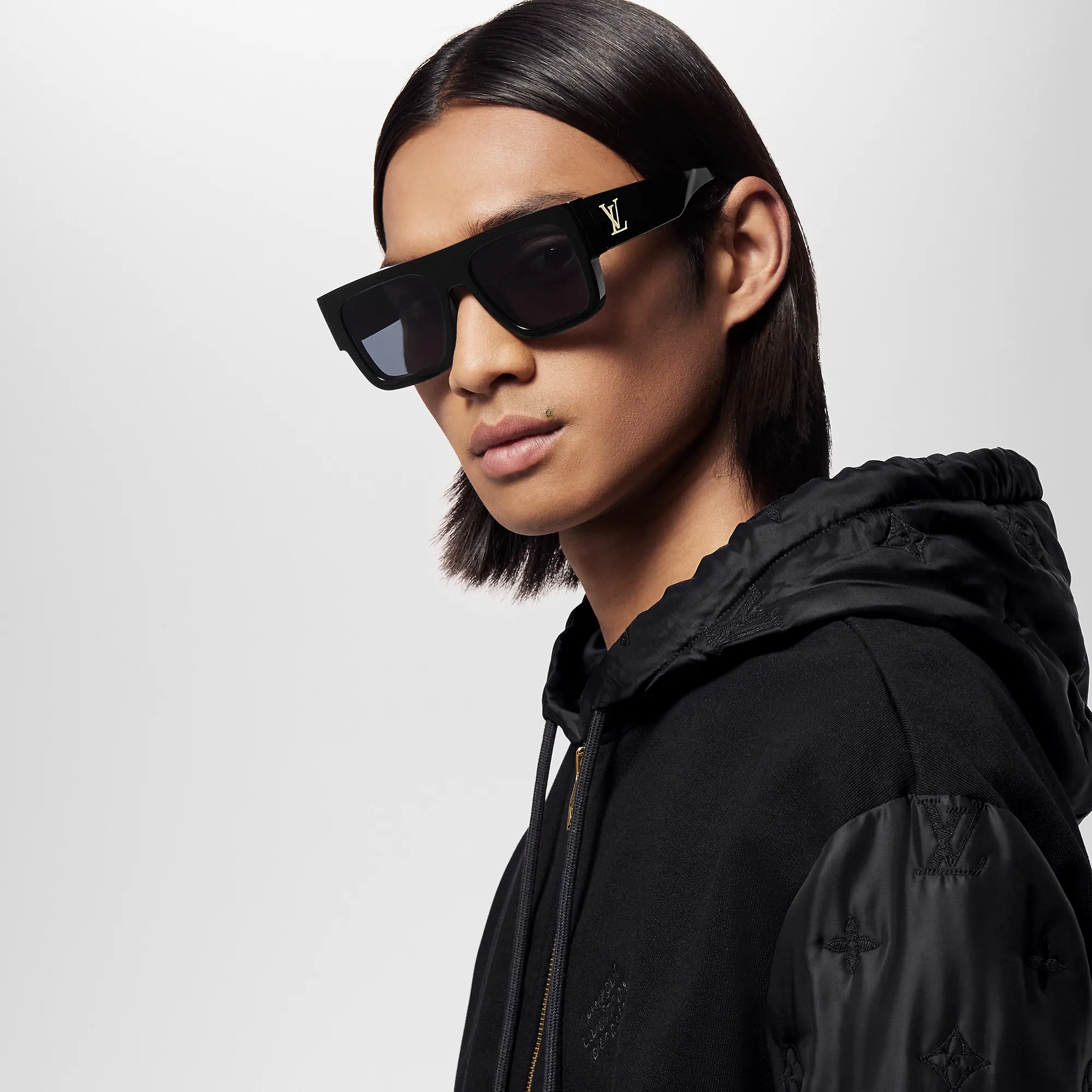 Louis Vuitton LV Clash Square Large Sunglasses S00 - Men - Accessories Z2125W Black