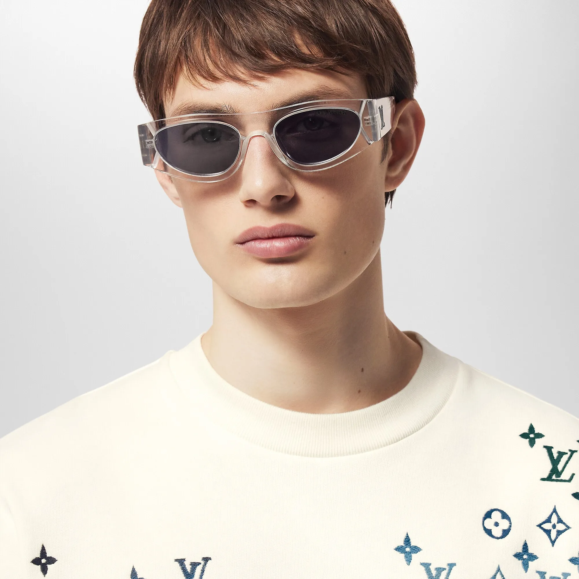 Louis Vuitton LV Clash Round Cat Eye Sunglasses S00 - Men - Accessories Z2181U White