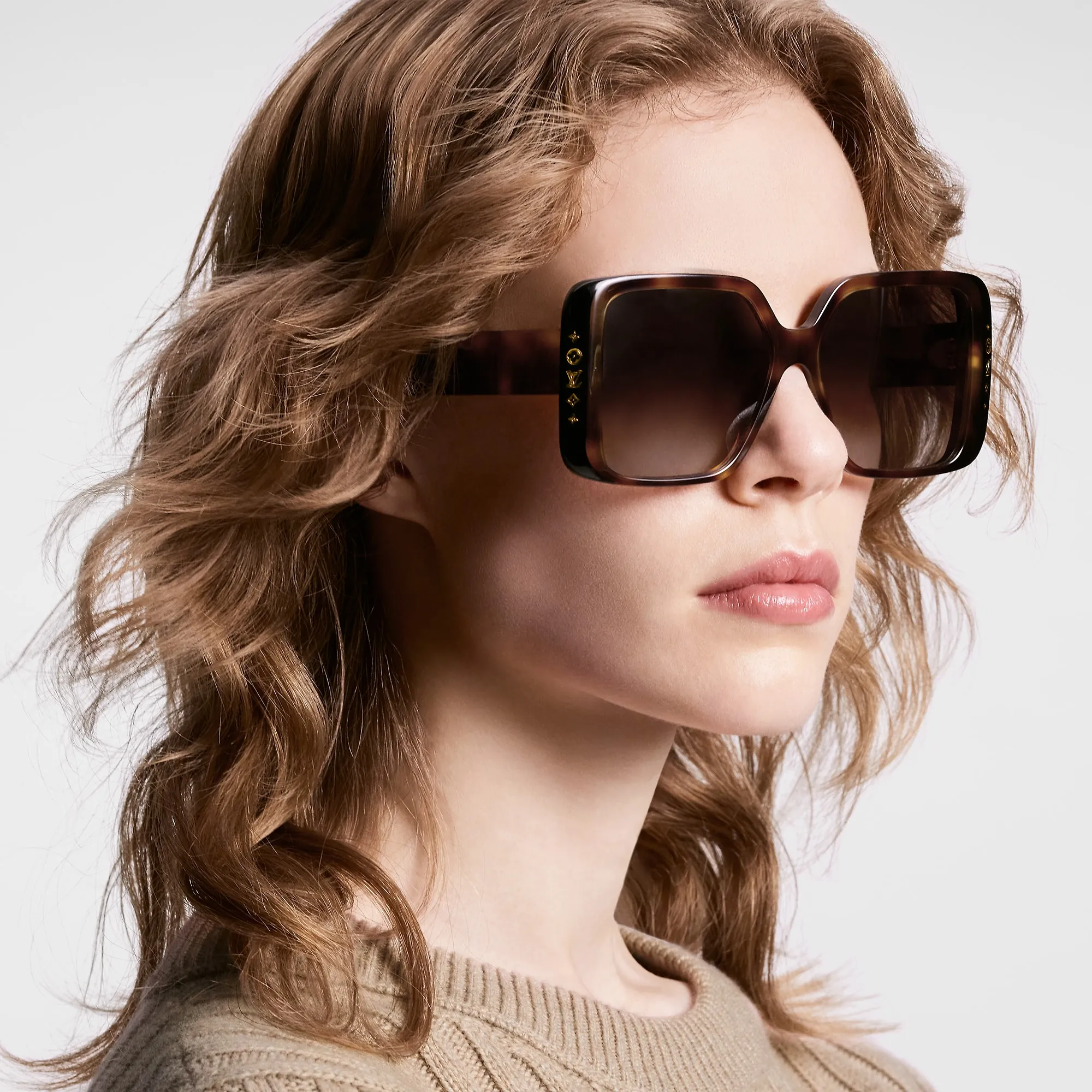 Louis Vuitton LV Moon Daily Square Sunglasses S00 - Women - Accessories Z2423W Tortoise