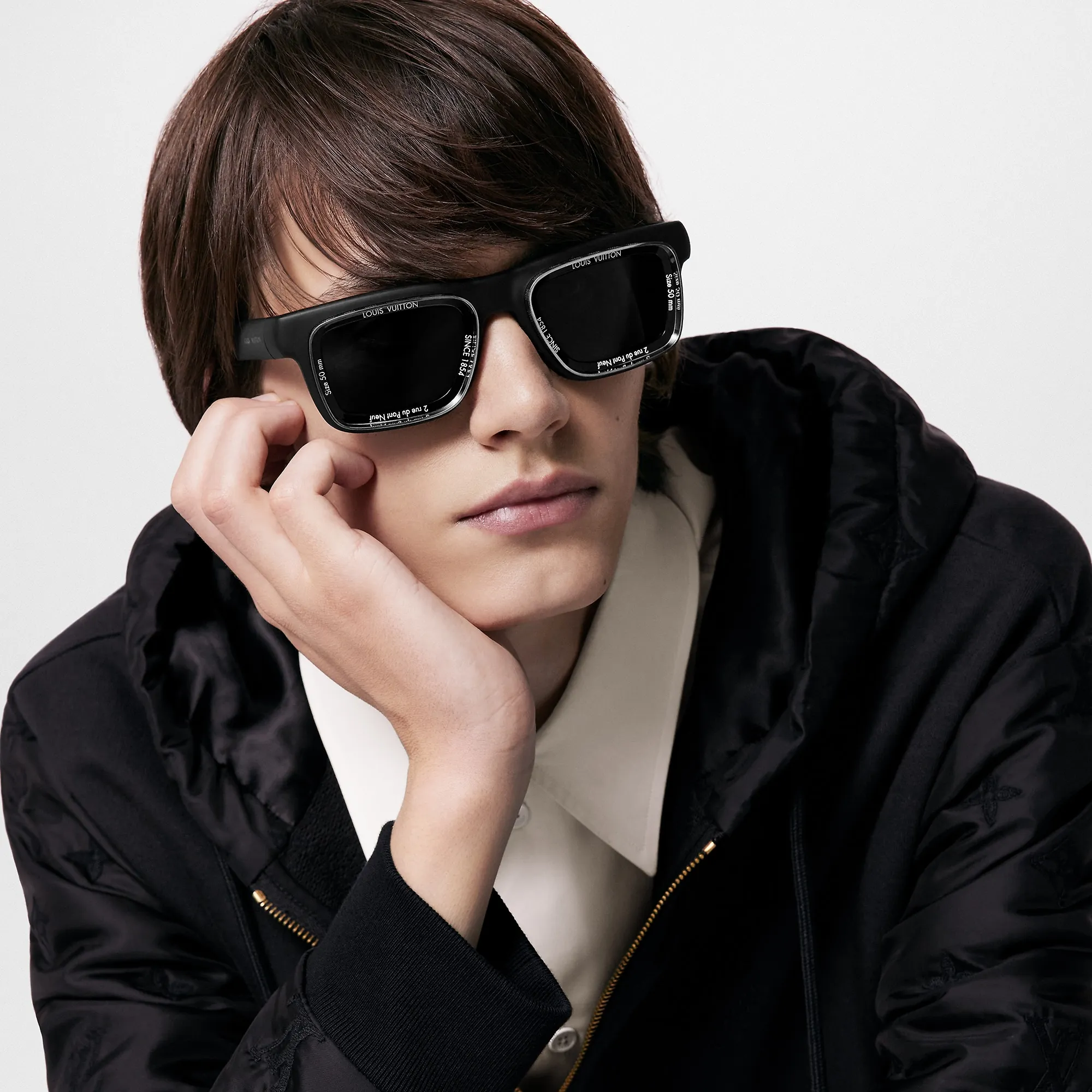 Louis Vuitton LV Super Vision Square Sunglasses S00 - New - For Men Z2442U Black