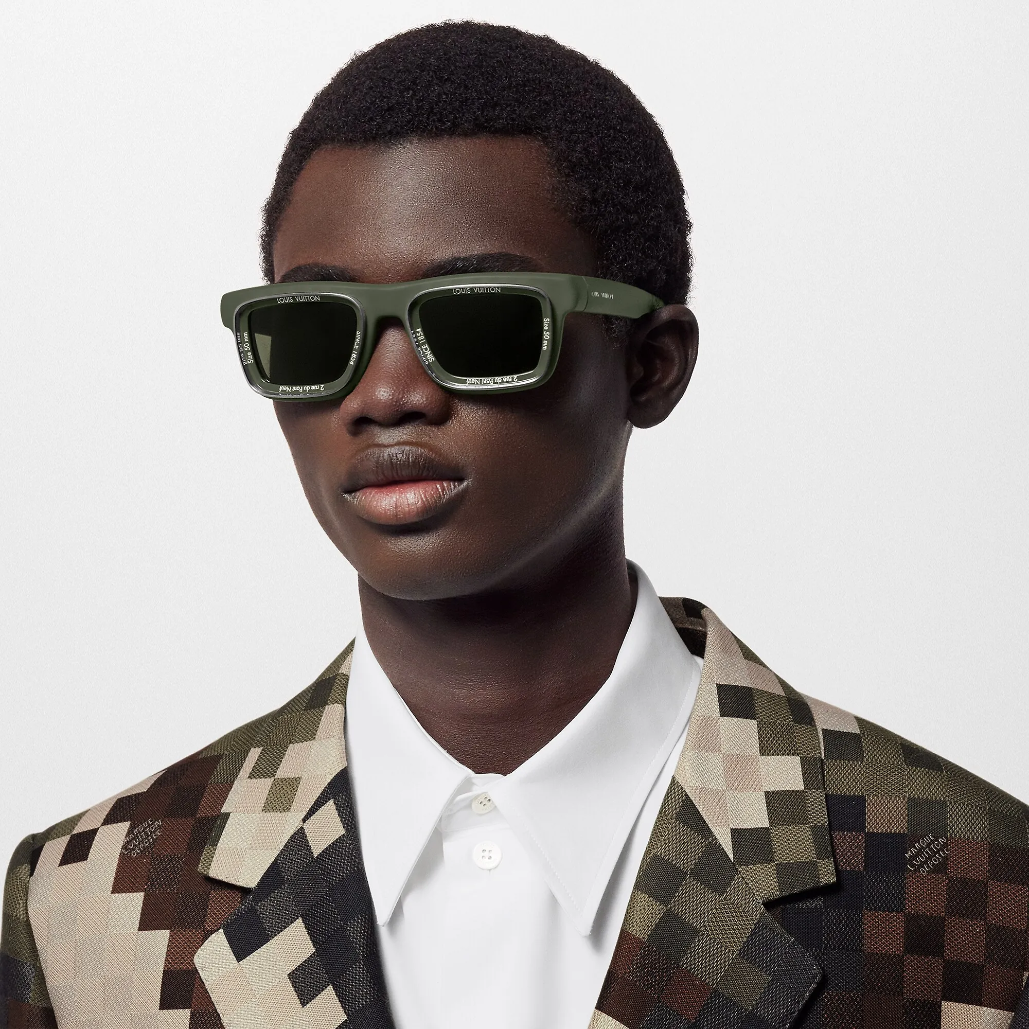 Louis Vuitton LV Super Vision Square Sunglasses S00 - New - For Men Z2443U Green