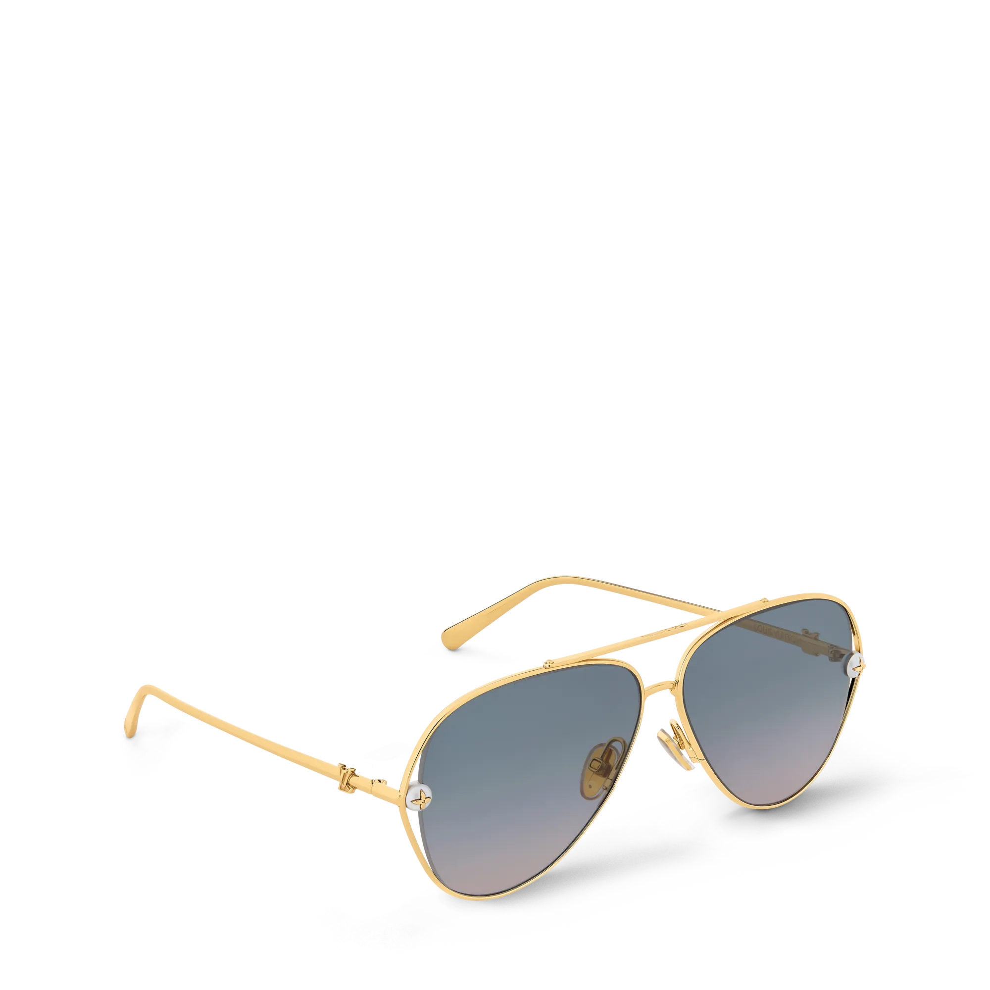 Louis Vuitton Pearl Twirl Pilot Sunglasses Nickel silver - Women - Accessories Z2995U Blue