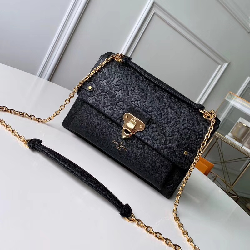 Louis Vuitton Monogram Empreinte Leather Vavin MM Bag M44150 Noir Black