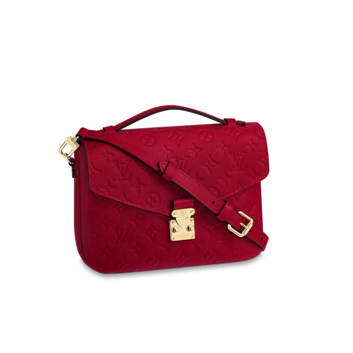 Louis Vuitton Monogram Empreinte Leather Pochette Metis M44155 Scarlet