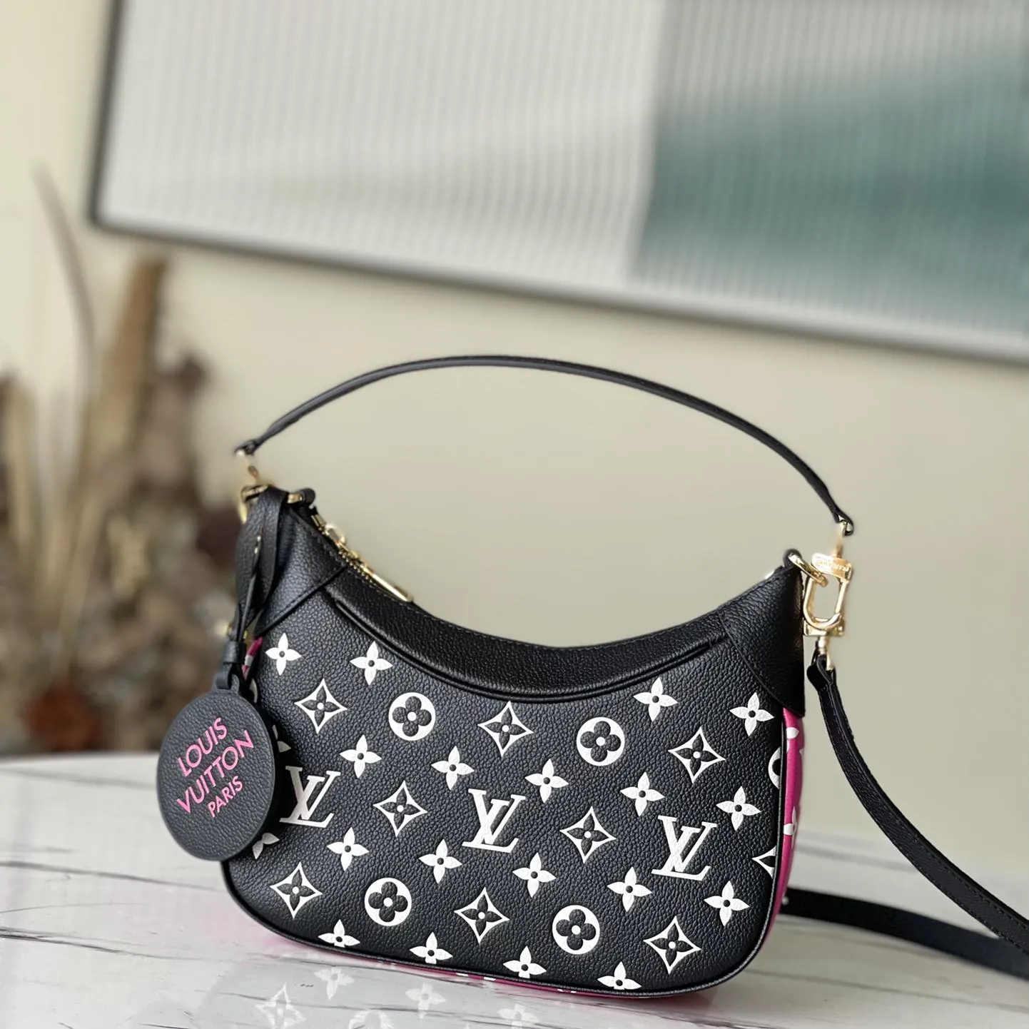 Louis Vuitton Bagatelle Monogram Empreinte Leather Black / White - Women - Handbags M46091