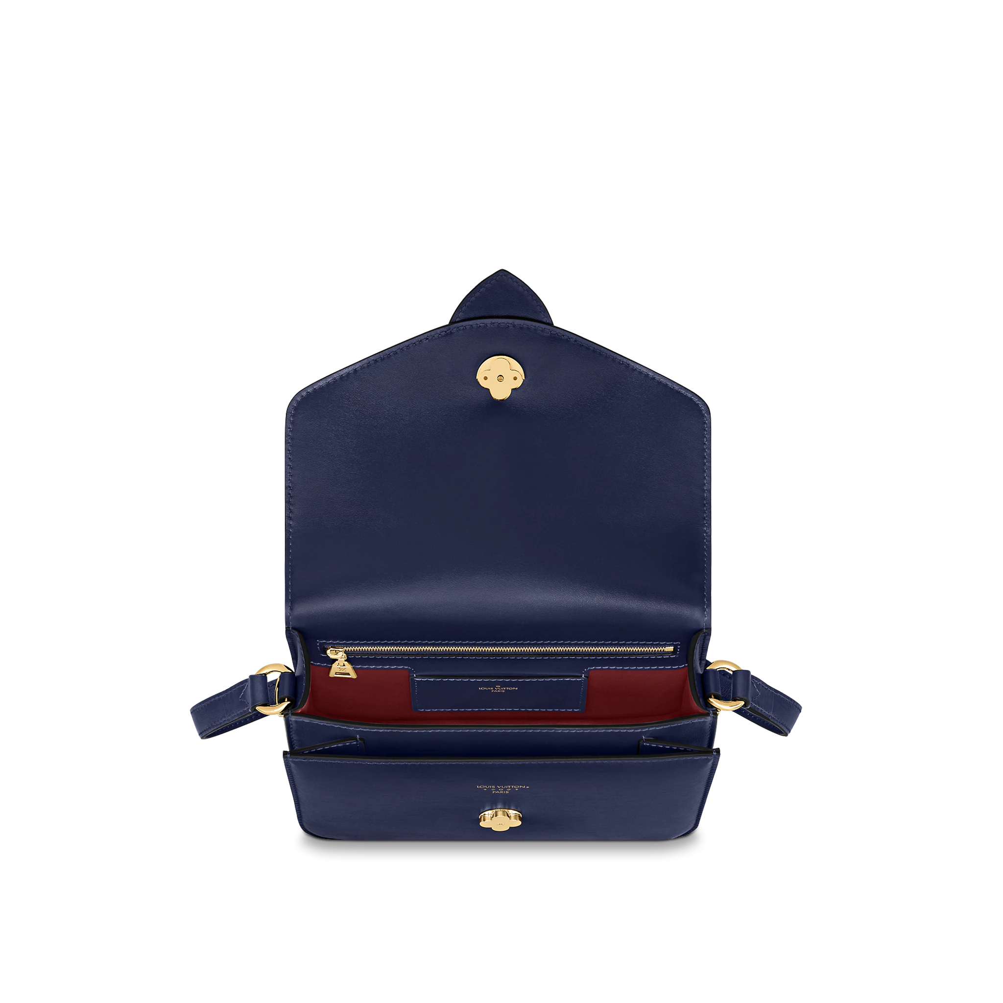 Louis Vuitton LV Pont 9 Calfskin Leather in Bleu de Minuit - Handbags M56454