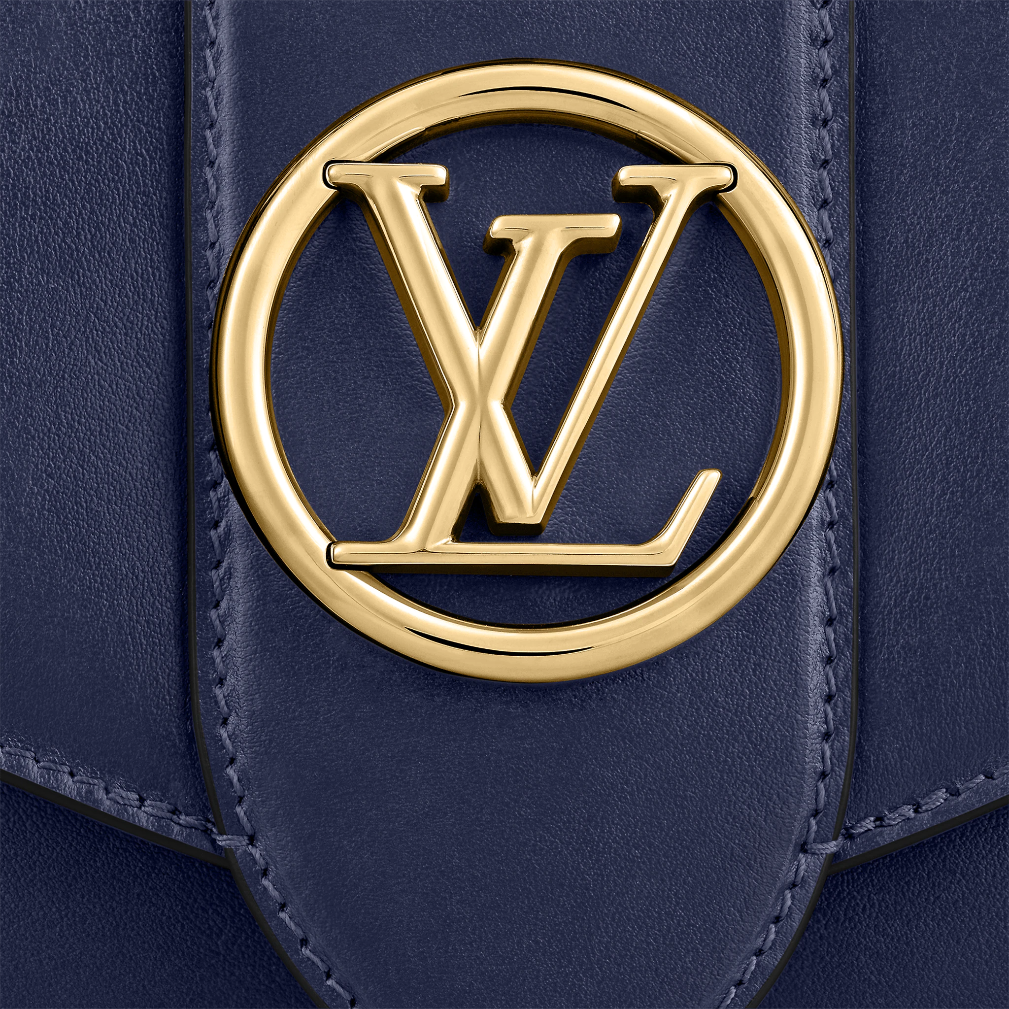 Louis Vuitton LV Pont 9 Calfskin Leather in Bleu de Minuit - Handbags M56454