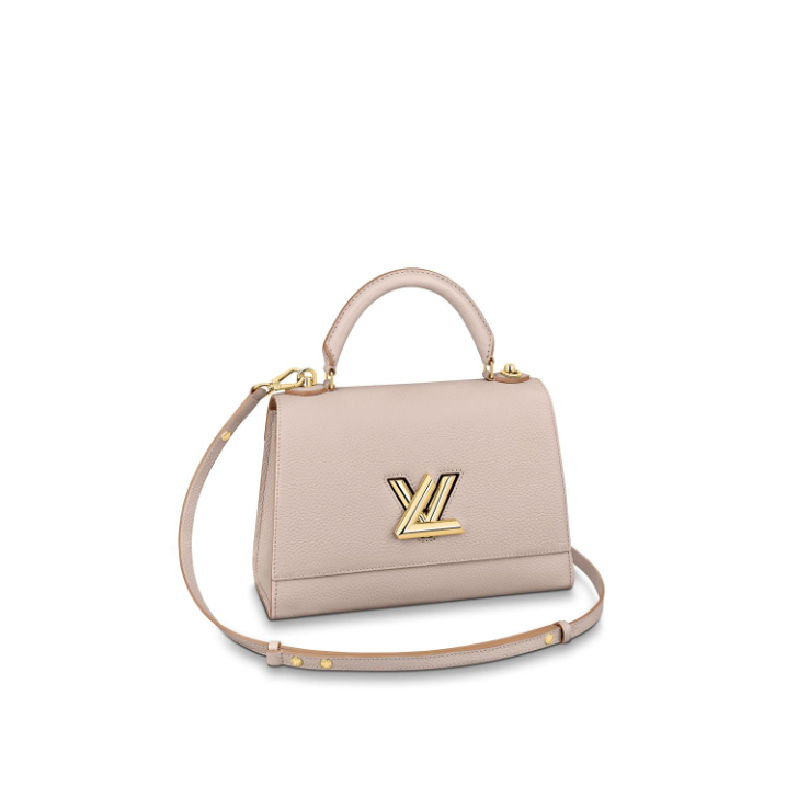 Louis Vuitton Taurillon Leather TWIST ONE HANDLE MM M57092 Greige