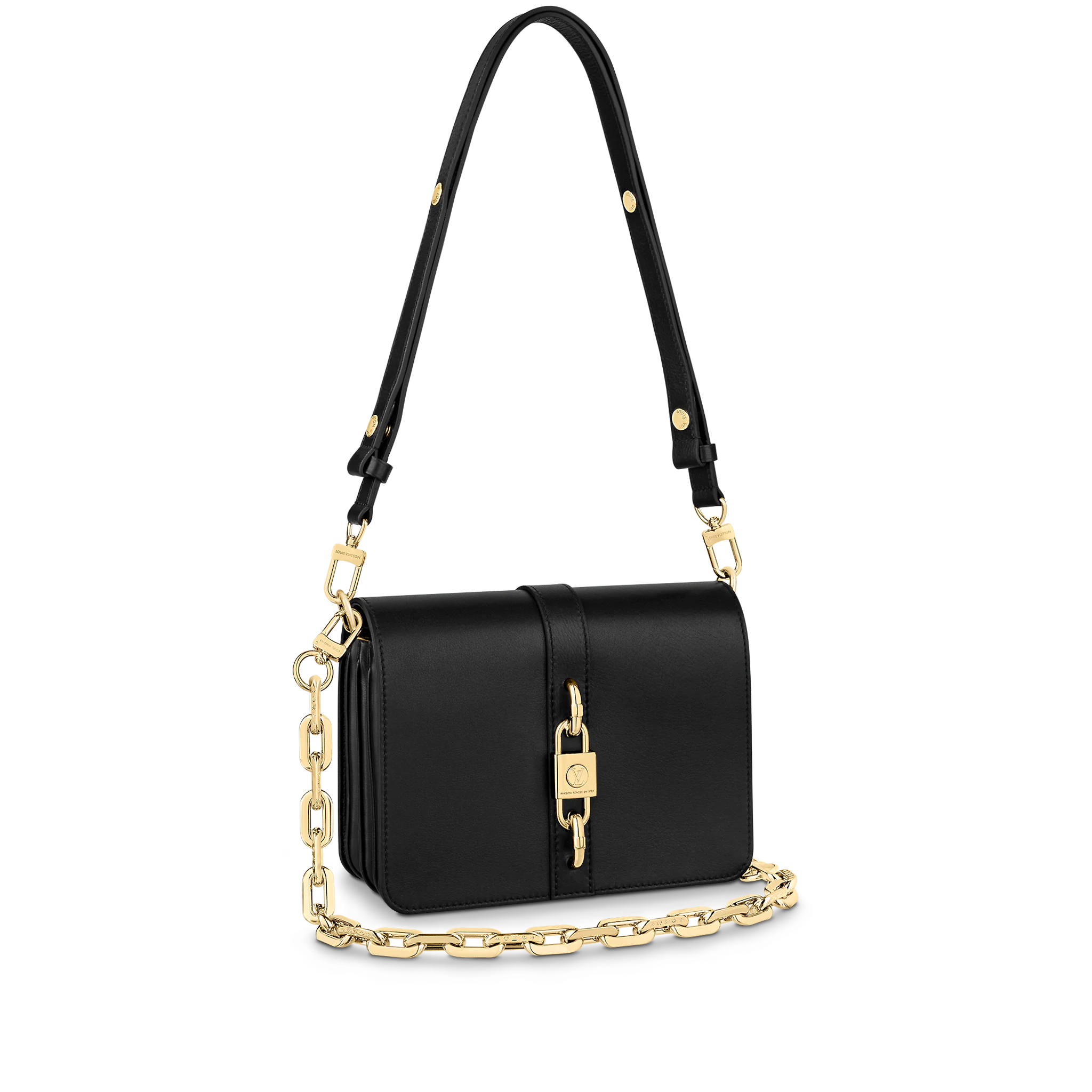 Louis Vuitton Calfskin Leather Rendez-vous M57743 Black