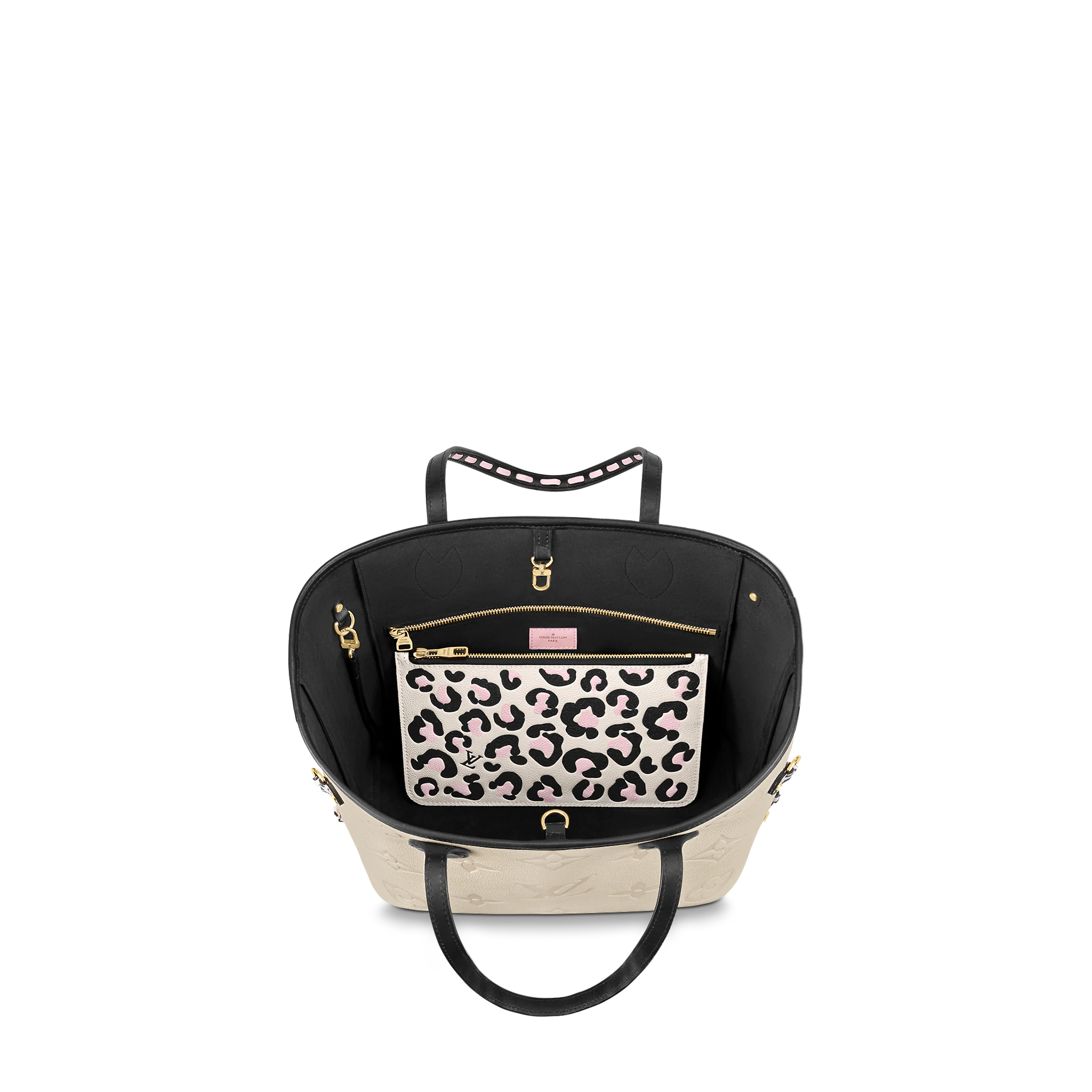 Louis Vuitton Neverfull MM Monogram Empreinte Leather in Cream - Handbags M58525