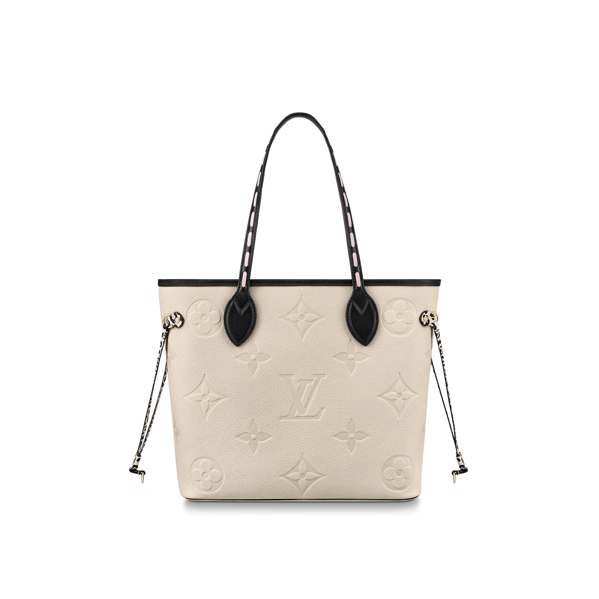 Louis Vuitton Neverfull MM Monogram Empreinte Leather in Cream - Handbags M58525