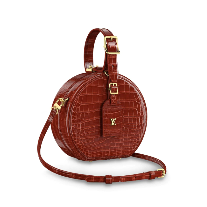 Louis Vuitton Crocodilien Brillant Petite Boite Chapeau N90239 Fauve