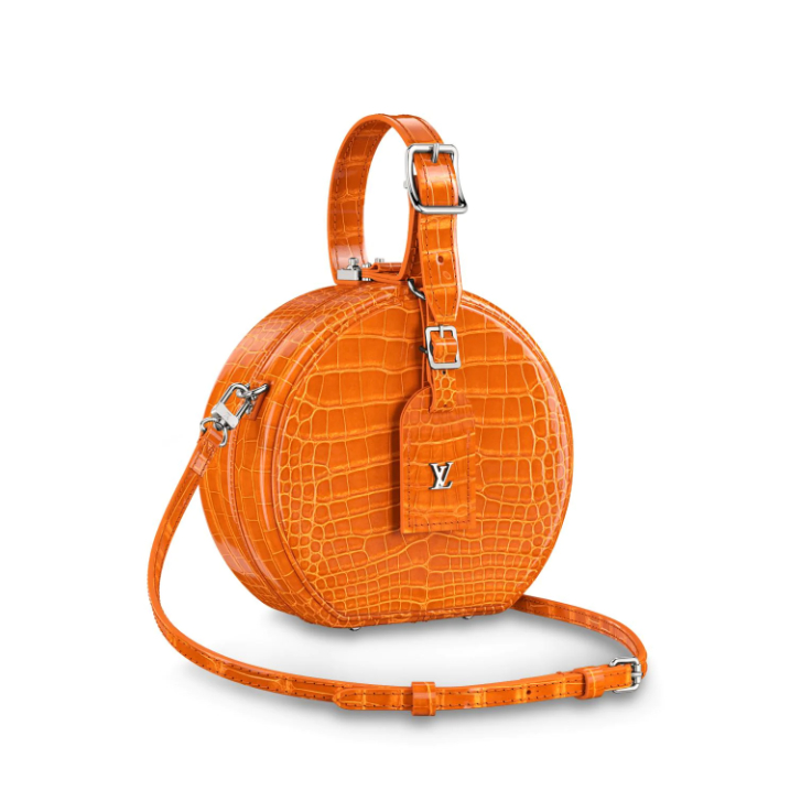 Louis Vuitton Crocodilien Brillant Petite Boite Chapeau N90260 Imperial Topaz