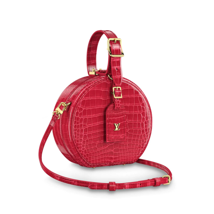 Louis Vuitton Crocodilien Brillant Petite Boite Chapeau N90275 Spinelle Rose