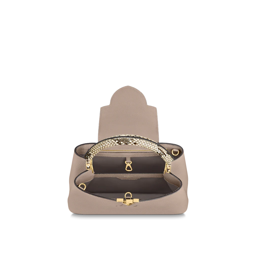 Louis Vuitton Capucines MM Python in Pebble - Women - Handbags N92802
