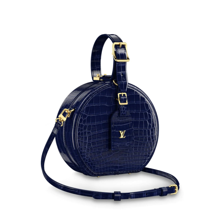 Louis Vuitton Crocodilien Brillant Petite Boite Chapeau N93618 Saphir