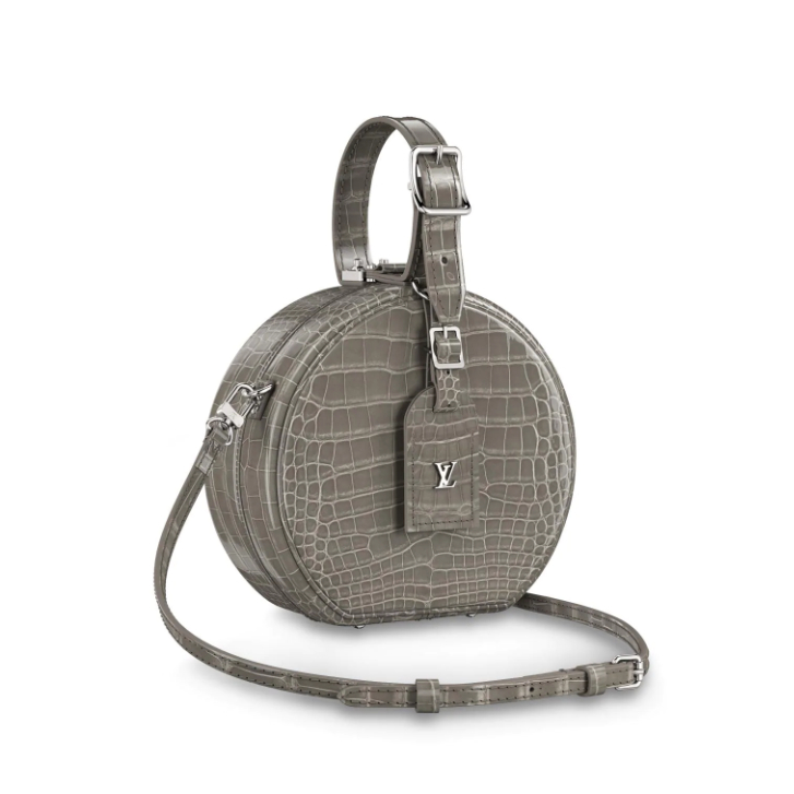 Louis Vuitton Crocodilien Brillant Petite Boite Chapeau N95100 Gris Perle