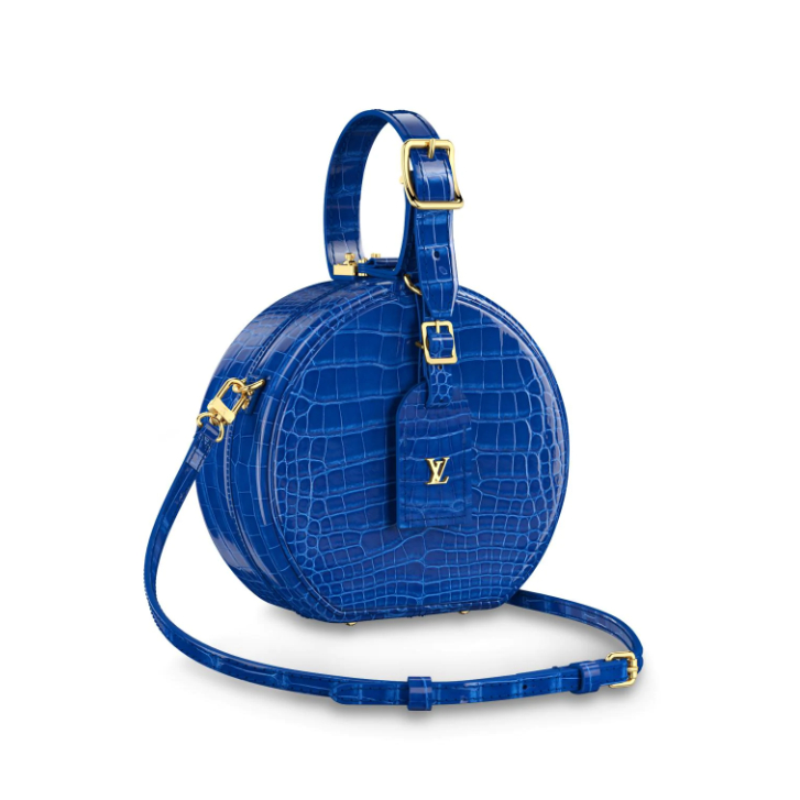 Louis Vuitton Crocodilien Brillant Petite Boite Chapeau N95821 Bleu Santorin