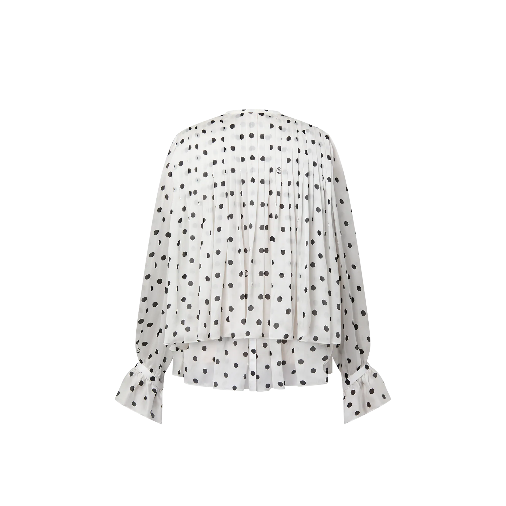 Louis Vuitton Sheer Mousseline Polka Dot Blouse White - Women - Ready-to-Wear 1A9WUH
