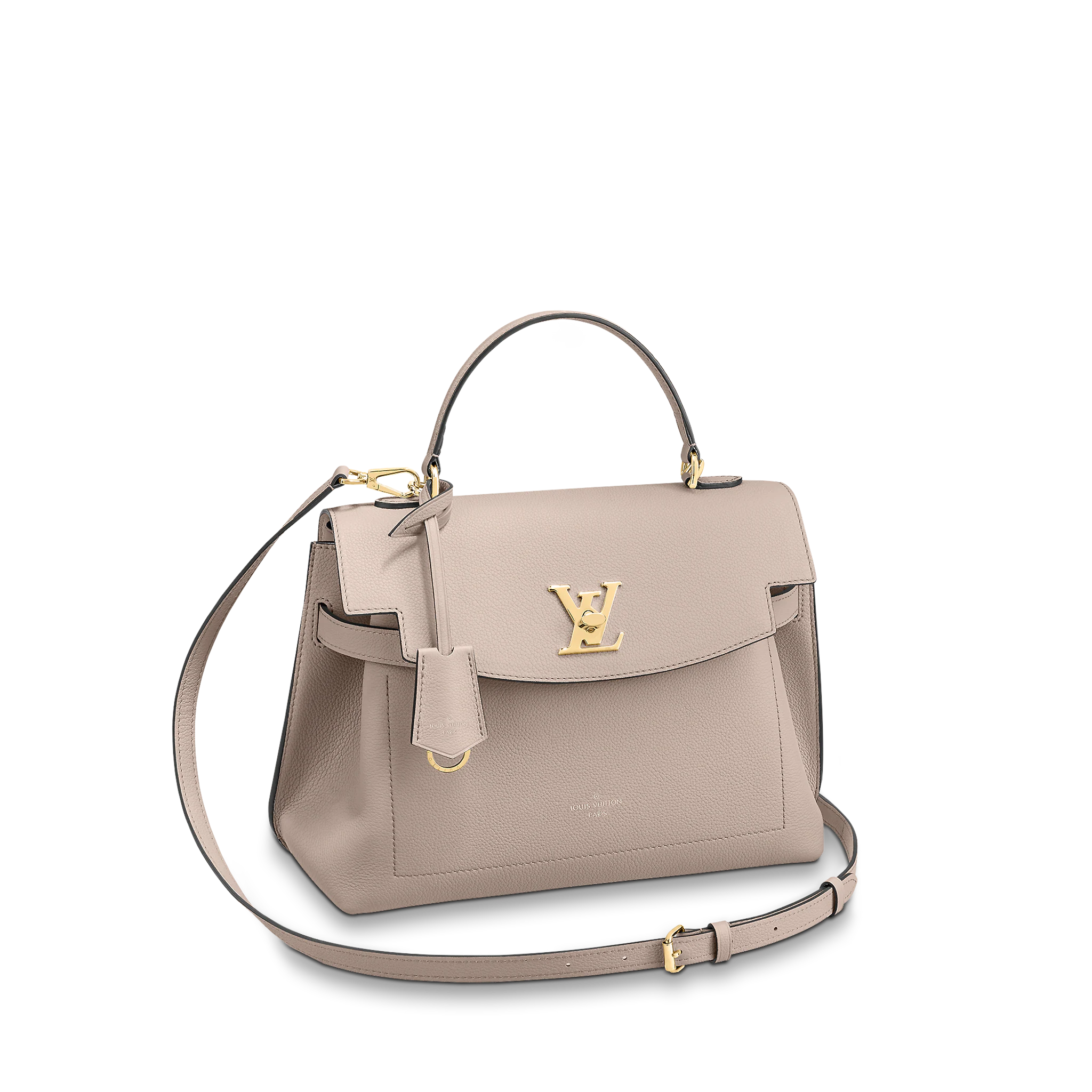 Louis Vuitton Lockme Ever MM Lockme Leather Greige - Women - Handbags M56094