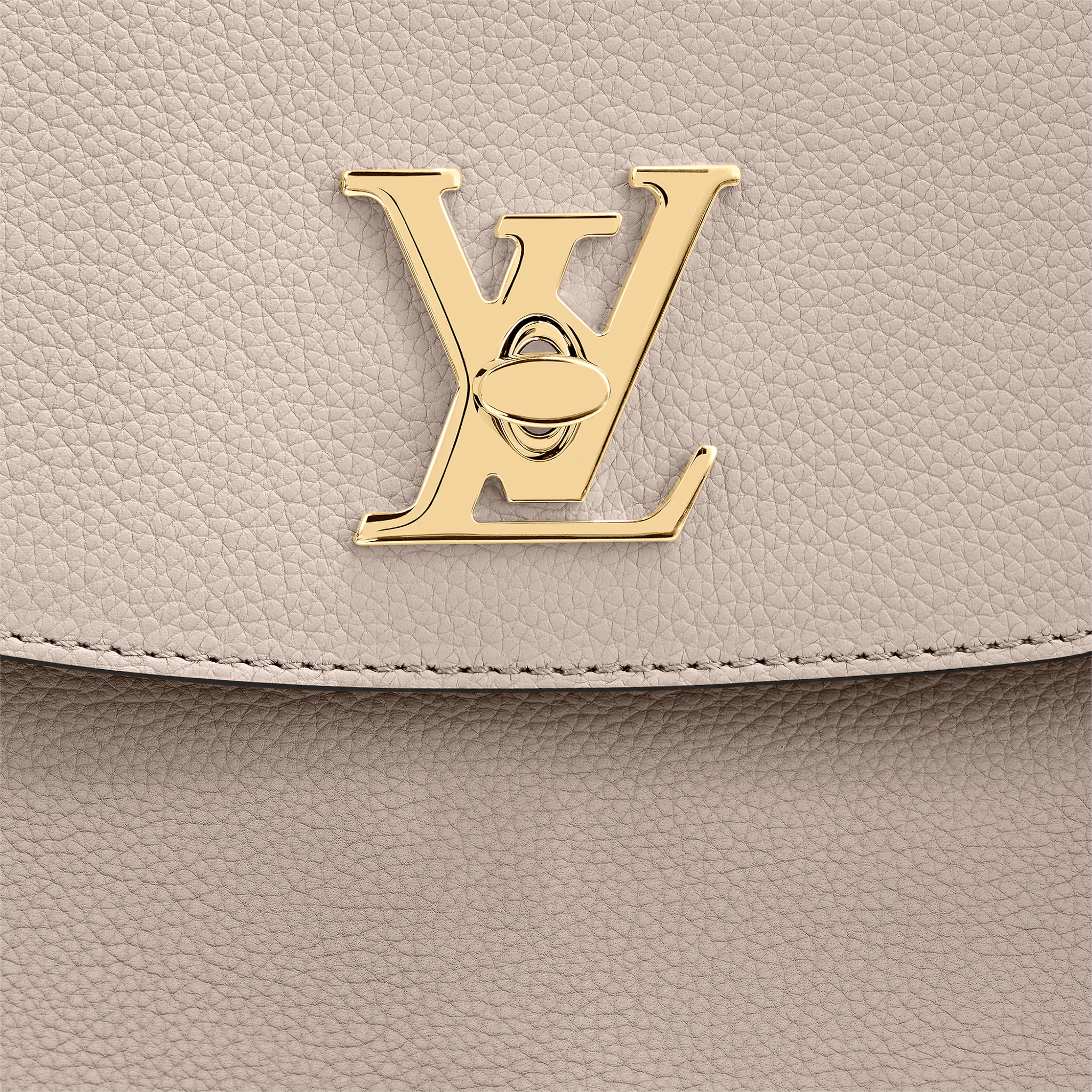 Louis Vuitton Lockme Ever MM Lockme Leather Greige - Women - Handbags M56094