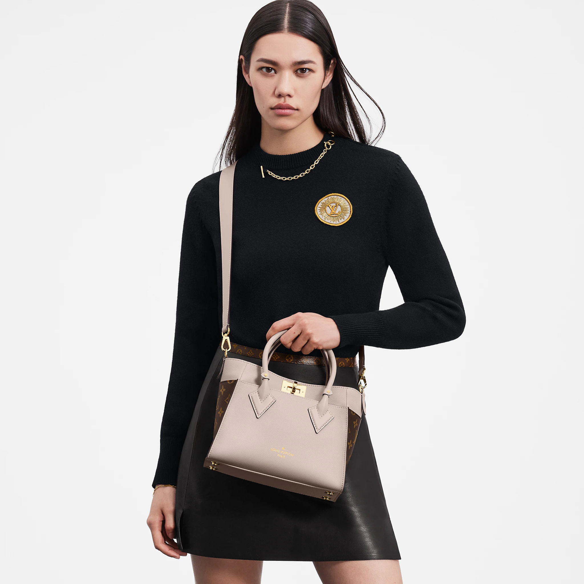 Louis Vuitton On My Side PM High End Leathers in Greige - Women - Handbags M57729