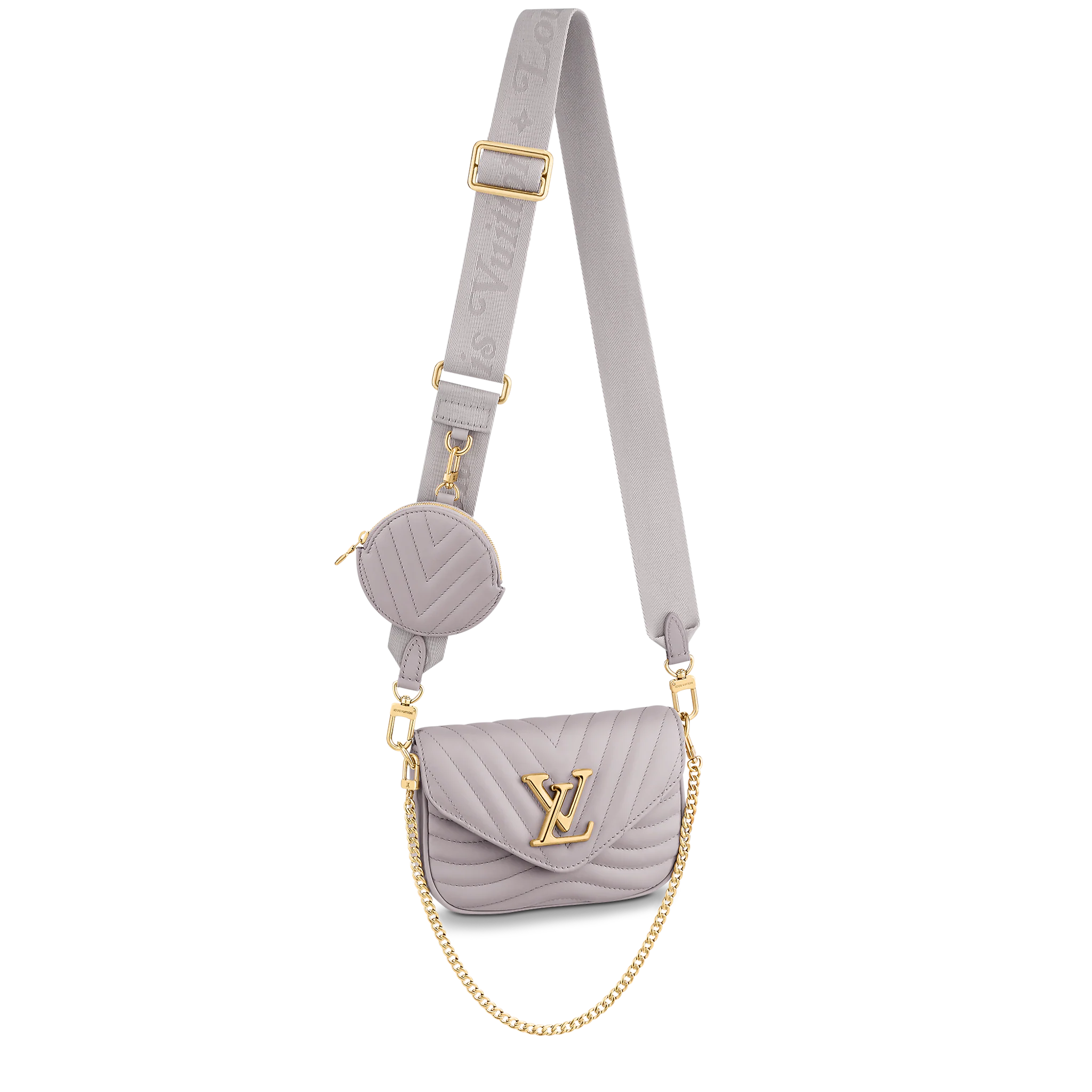 Louis Vuitton New Wave Multi Pochette Leather Crossbody M57864 Mist