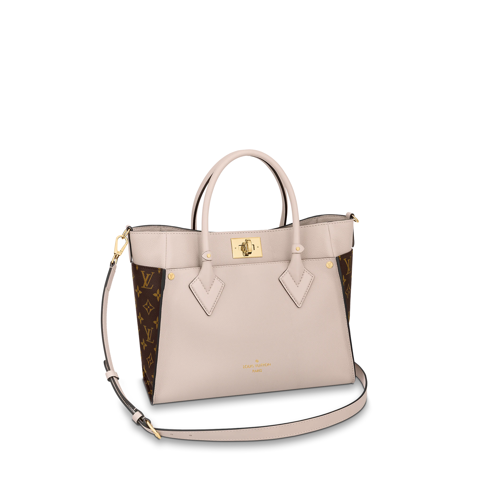 Louis Vuitton On My Side MM High End Leathers in Greige - Women - Handbags M58485