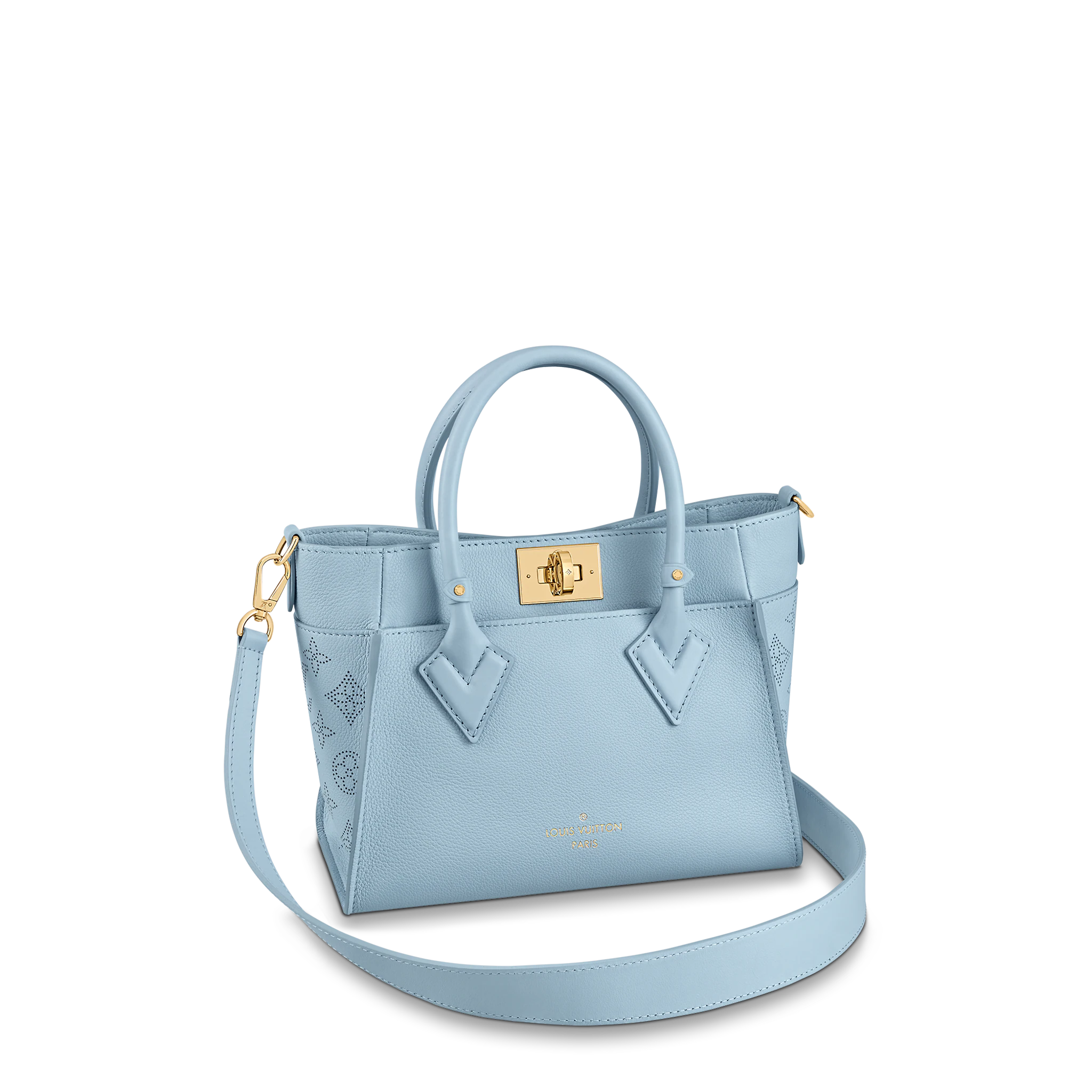 Louis Vuitton On My Side PM High End Leathers in Bleu Nuage - Women - Handbags M59432