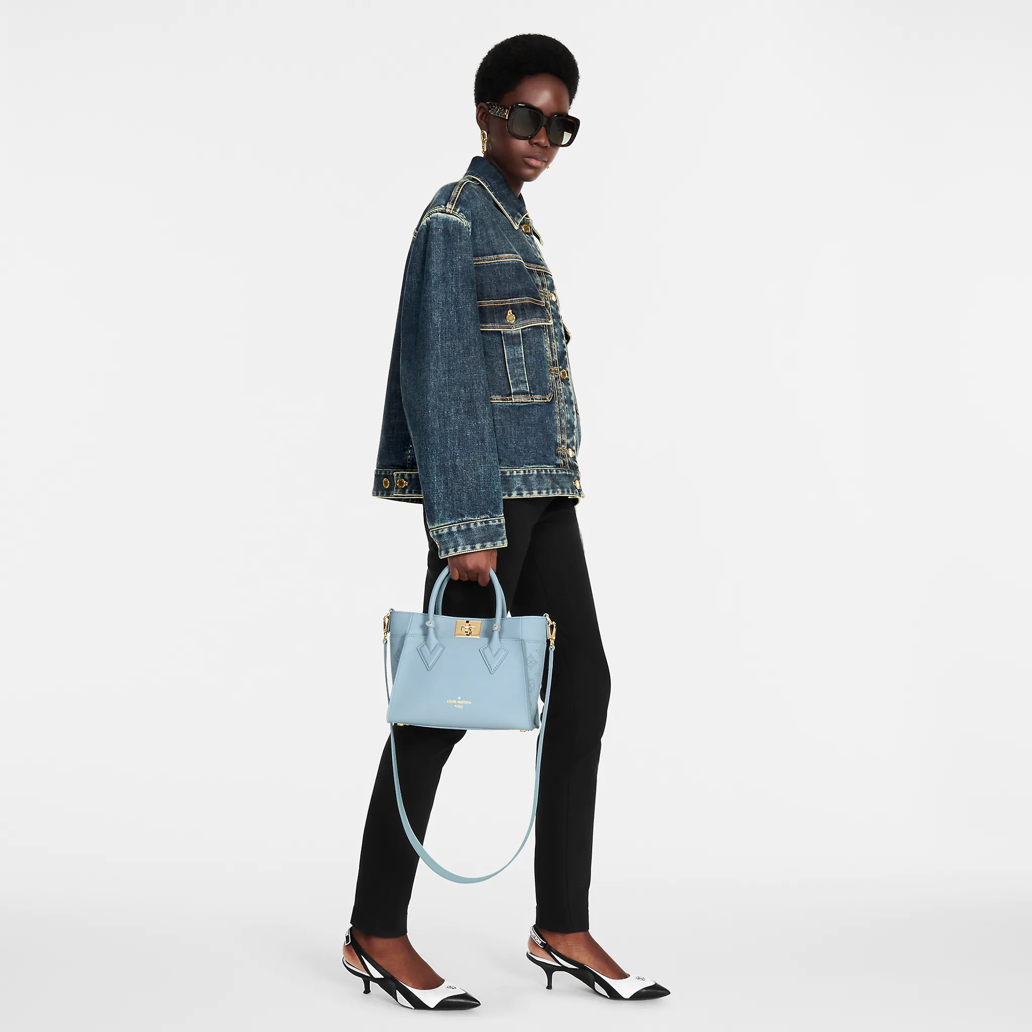 Louis Vuitton On My Side PM High End Leathers in Bleu Nuage - Women - Handbags M59432