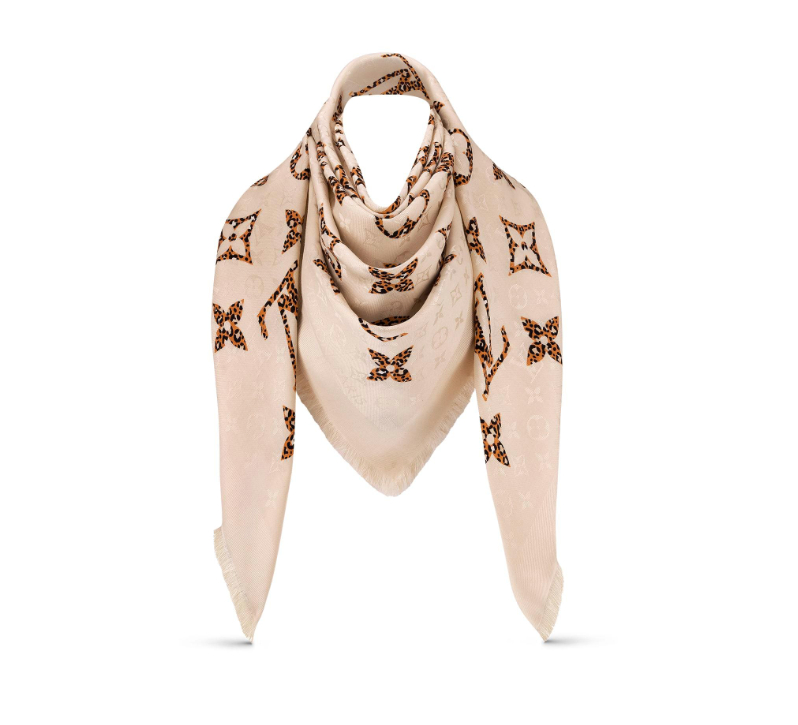 Louis Vuitton Monogram Giant Jungle Shawl M75883 Beige