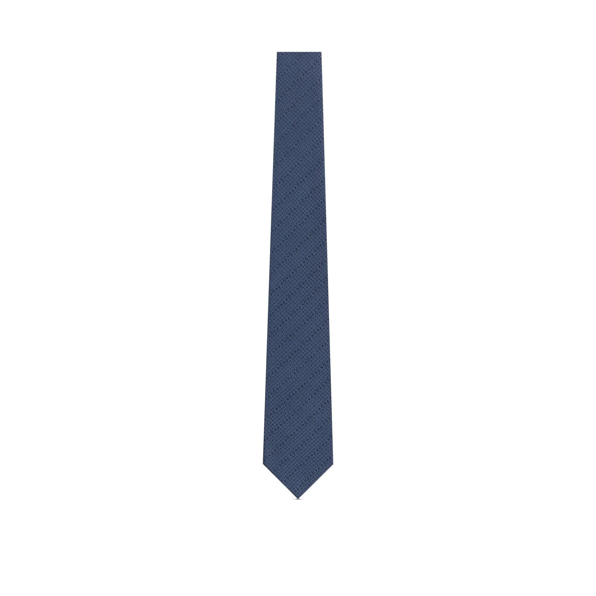 Louis Vuitton Monogram Discrete Tie - Men - Accessories M77600 Navy Blue