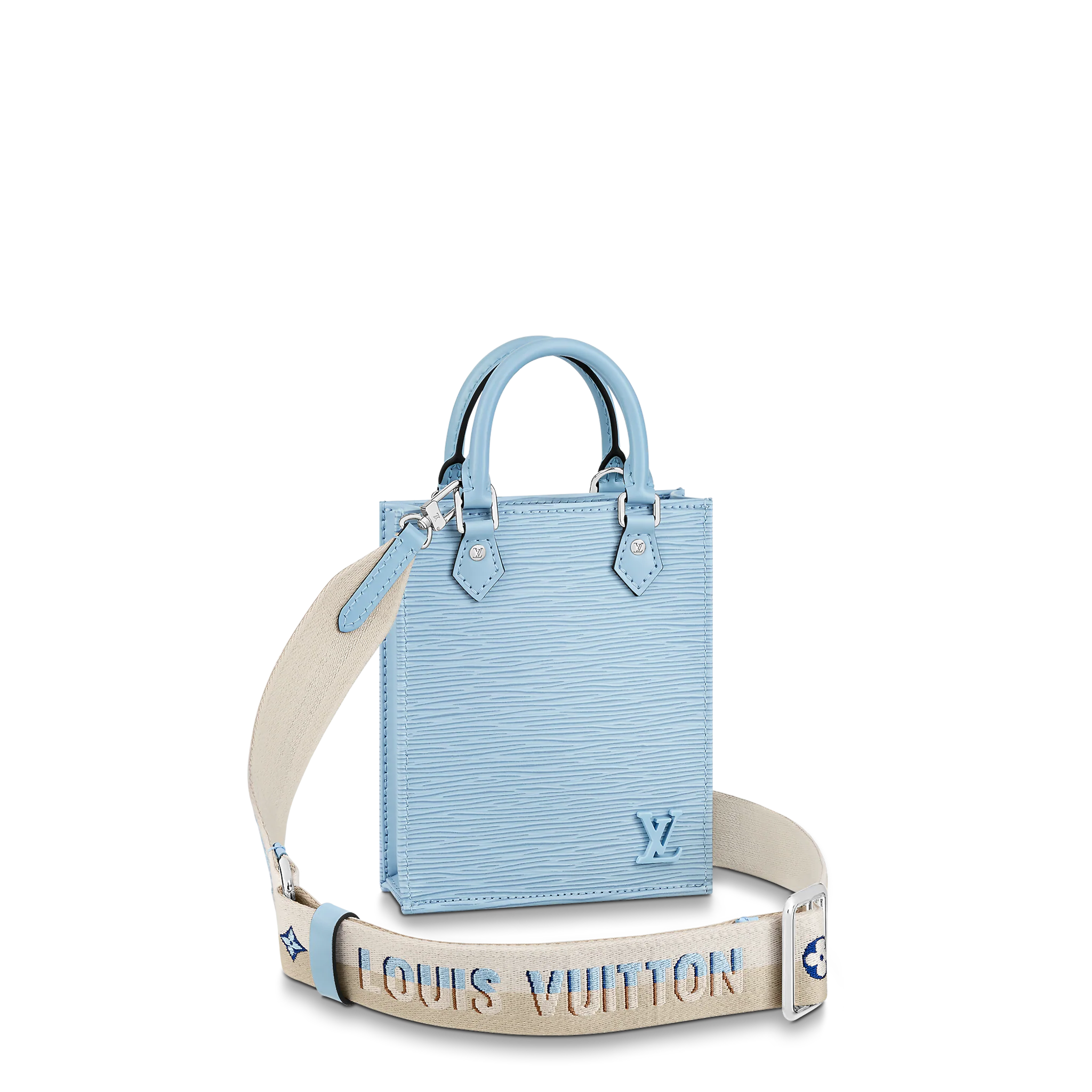 Louis Vuitton Petit Sac Plat Epi Leather Bleu Nuage - Women - Small Leather Goods M81069 Louis Vuitton Petit Sac Plat Epi Leather Bleu Nuage - Women - Small Leather Goods M81069