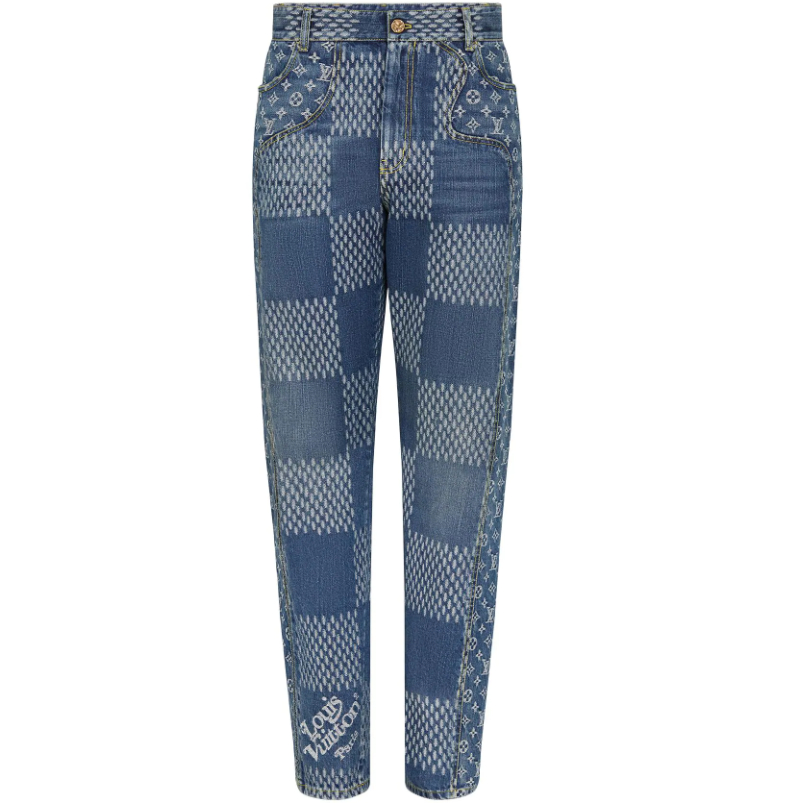 Louis Vuitton X Nigo Damier Giant Waves Monogram Denim Pants 1A88WJ