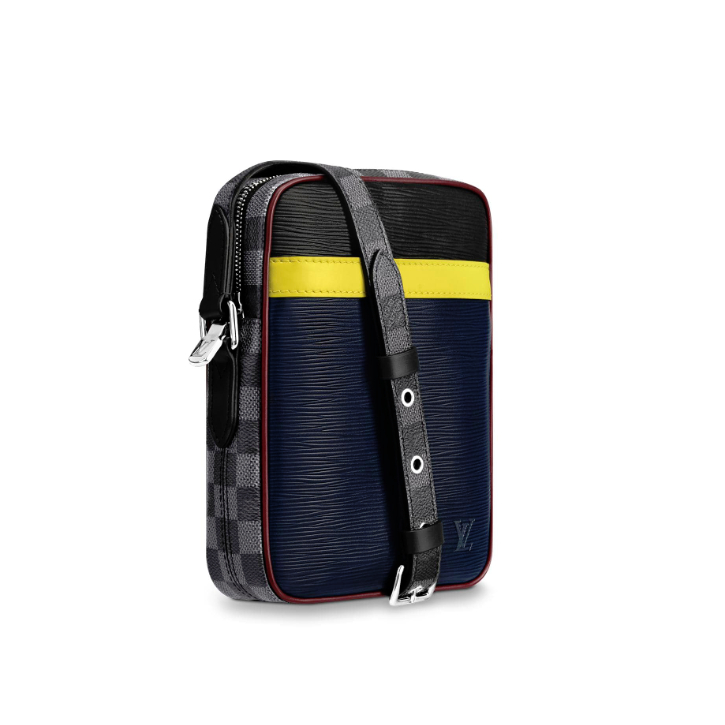 Louis Vuitton Damier Graphite Canvas Danube Slim men\'s bag M55100