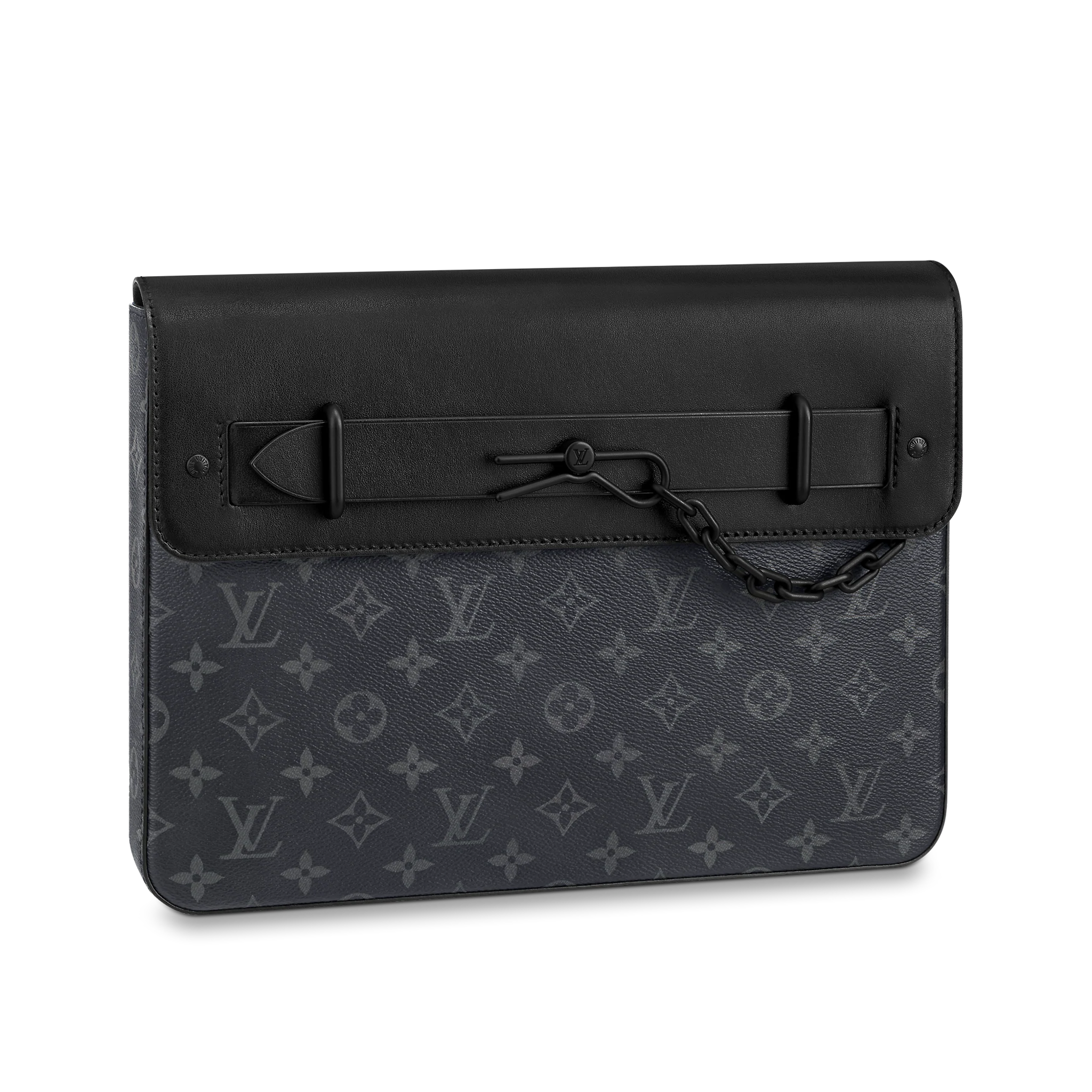 Louis Vuitton Monogram Eclipse Canvas Pochette Steamer Men M80107