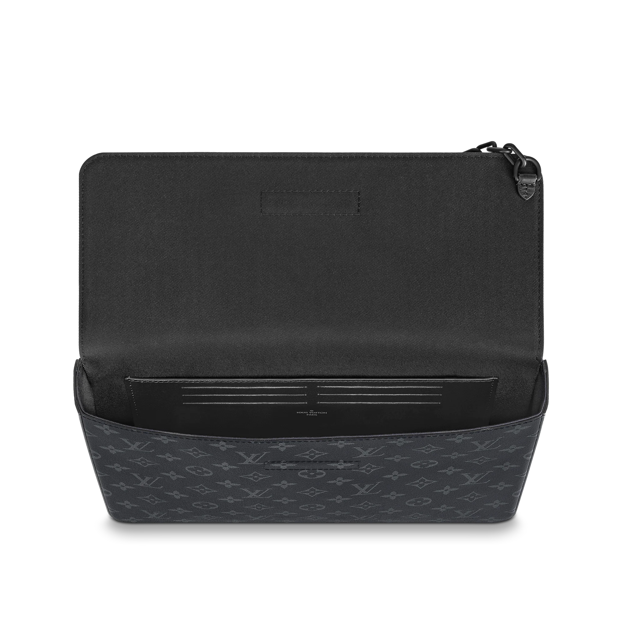 Louis Vuitton Monogram Eclipse Canvas Pochette Steamer Men M80107